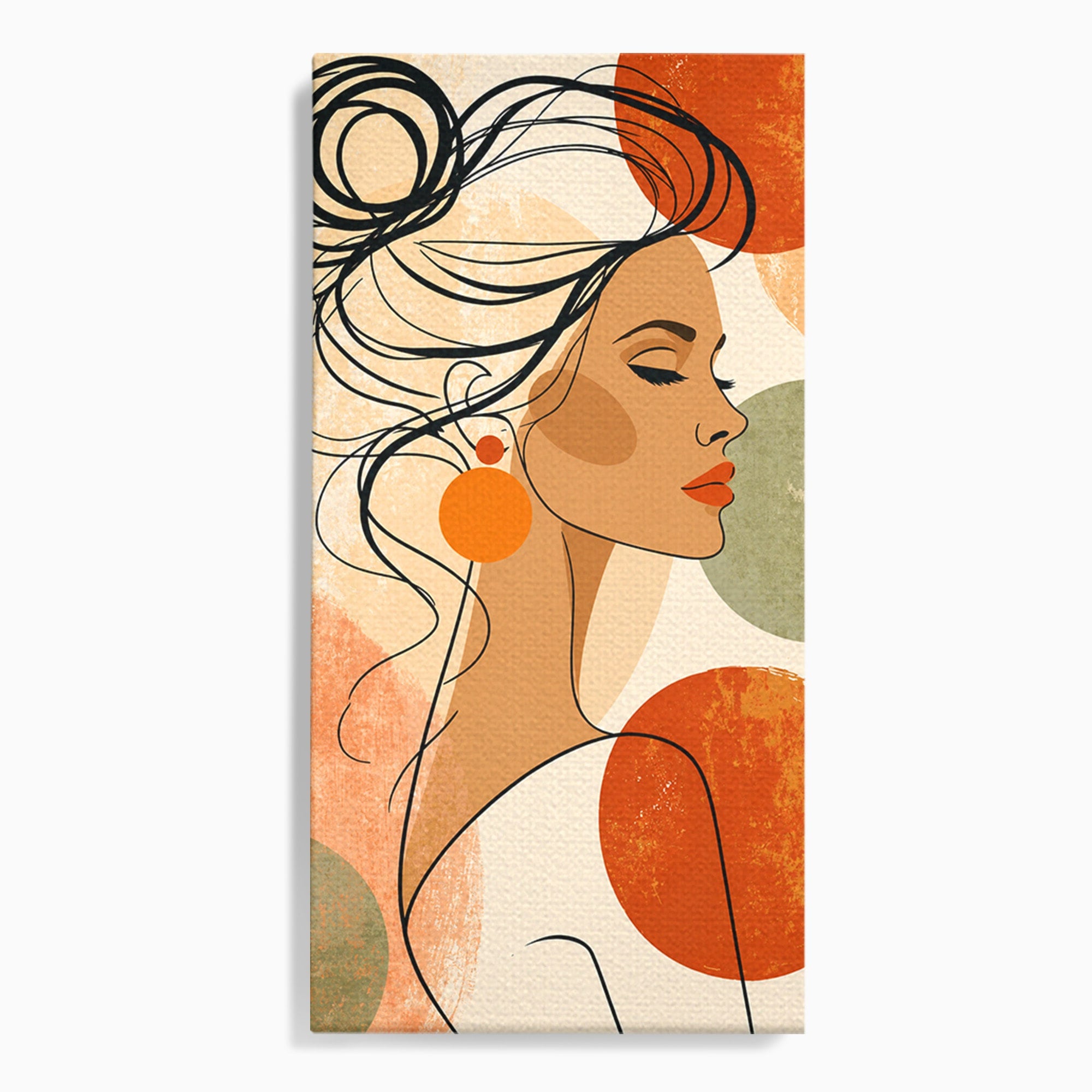 Tablou Canvas Premium LuxCanva® G1285, Profil Feminin Elegant, Portret, Femeie, Eleganta, Abstract, Dormitor, Living, Culori Vibrante