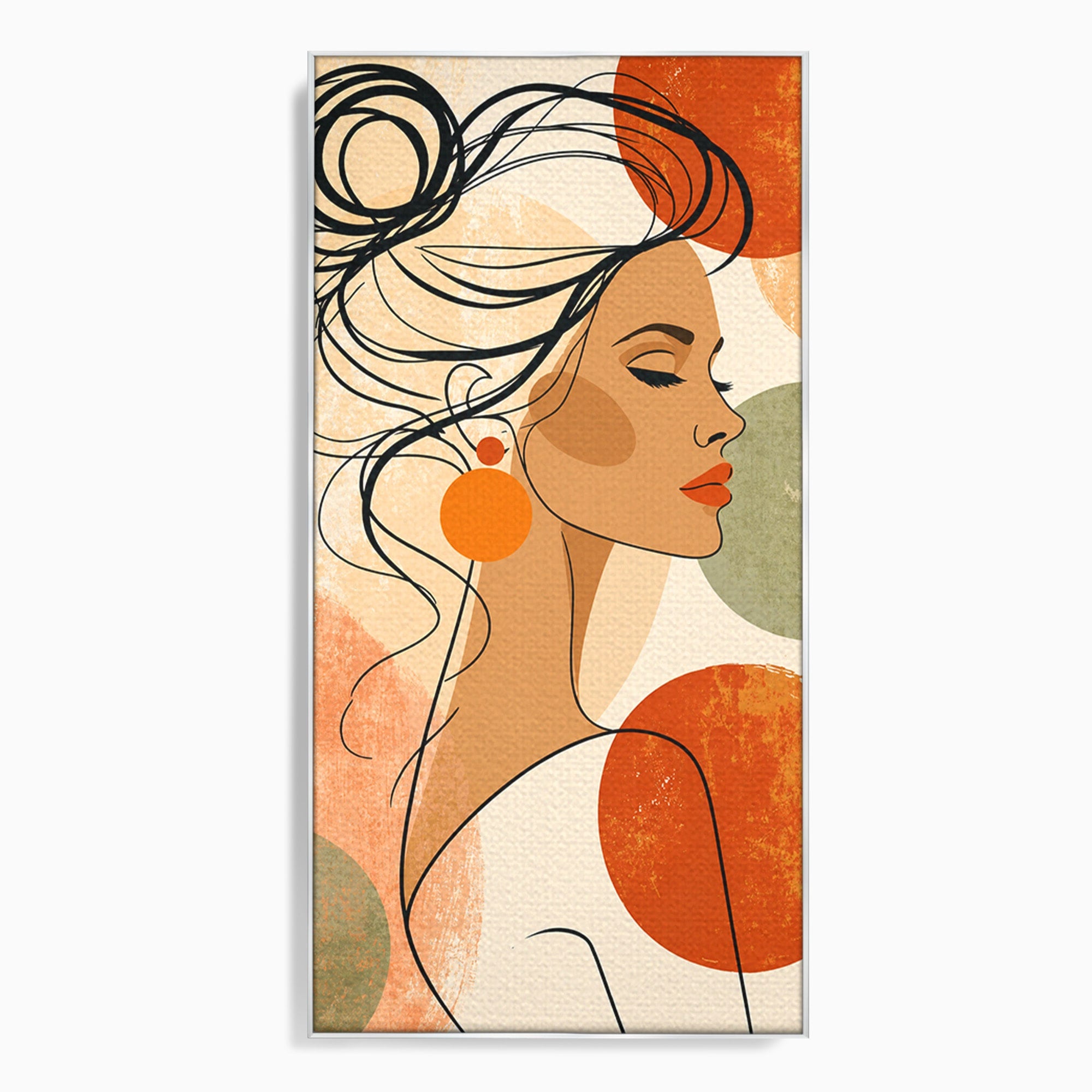 Tablou Canvas Premium LuxCanva® G1285, Profil Feminin Elegant, Portret, Femeie, Eleganta, Abstract, Dormitor, Living, Culori Vibrante