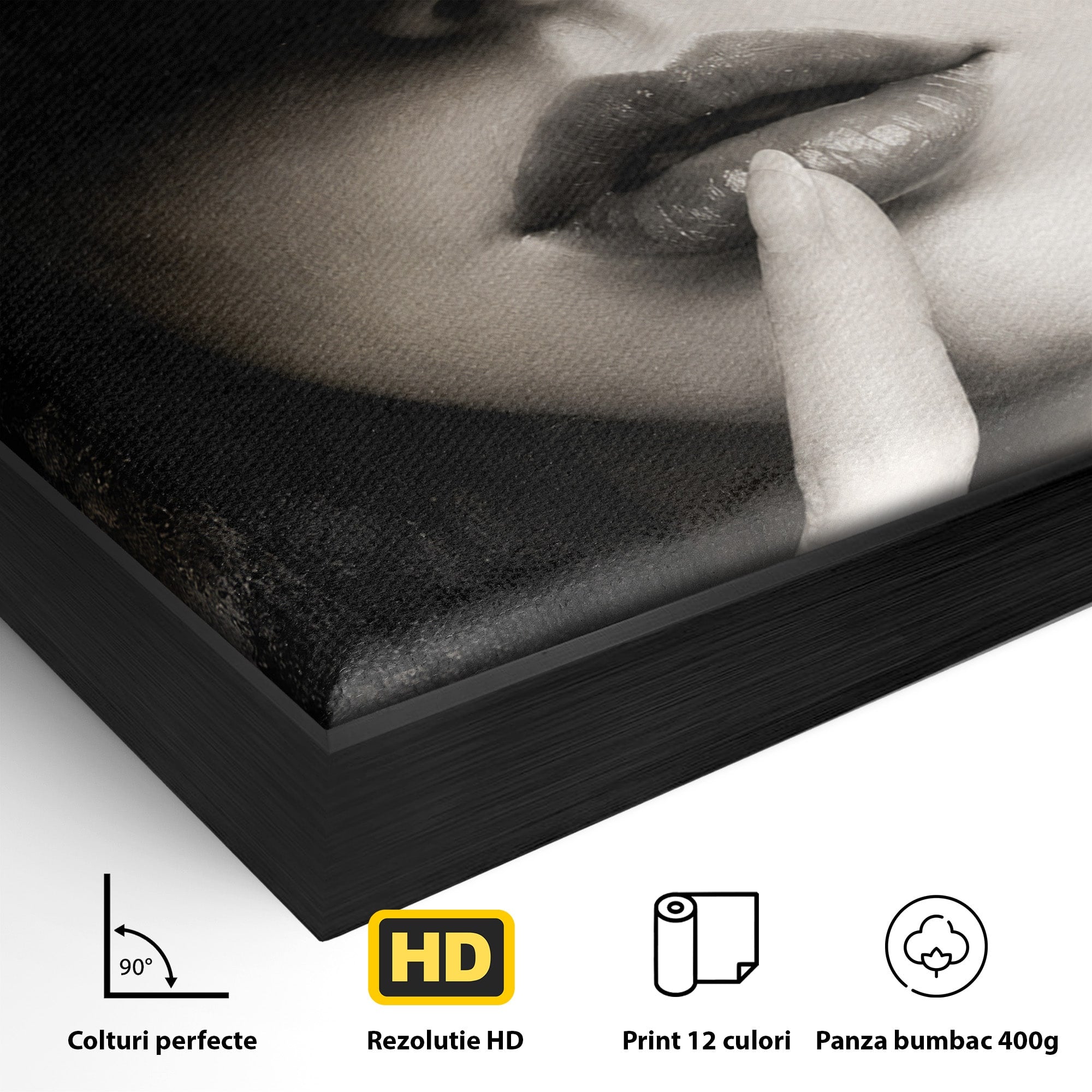 Tablou Canvas Premium LuxCanva® G1288, Misterul Femeii, Femeie, Portret, Eleganta, Mister, Birou, Dormitor, Culori Vibrante