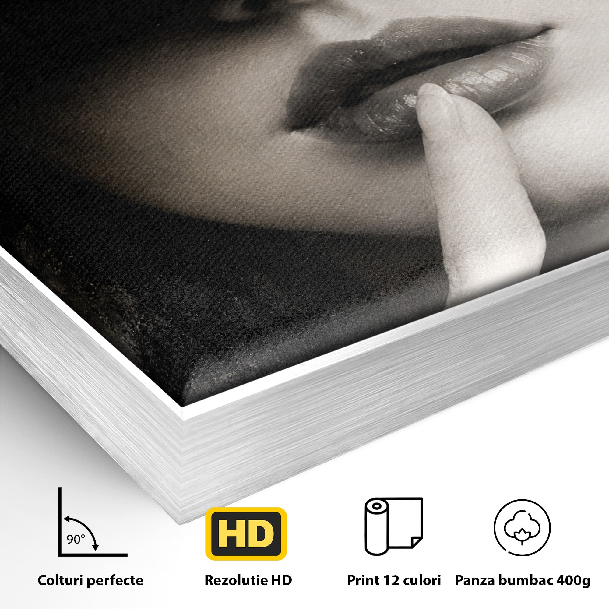 Tablou Canvas Premium LuxCanva® G1288, Misterul Femeii, Femeie, Portret, Eleganta, Mister, Birou, Dormitor, Culori Vibrante