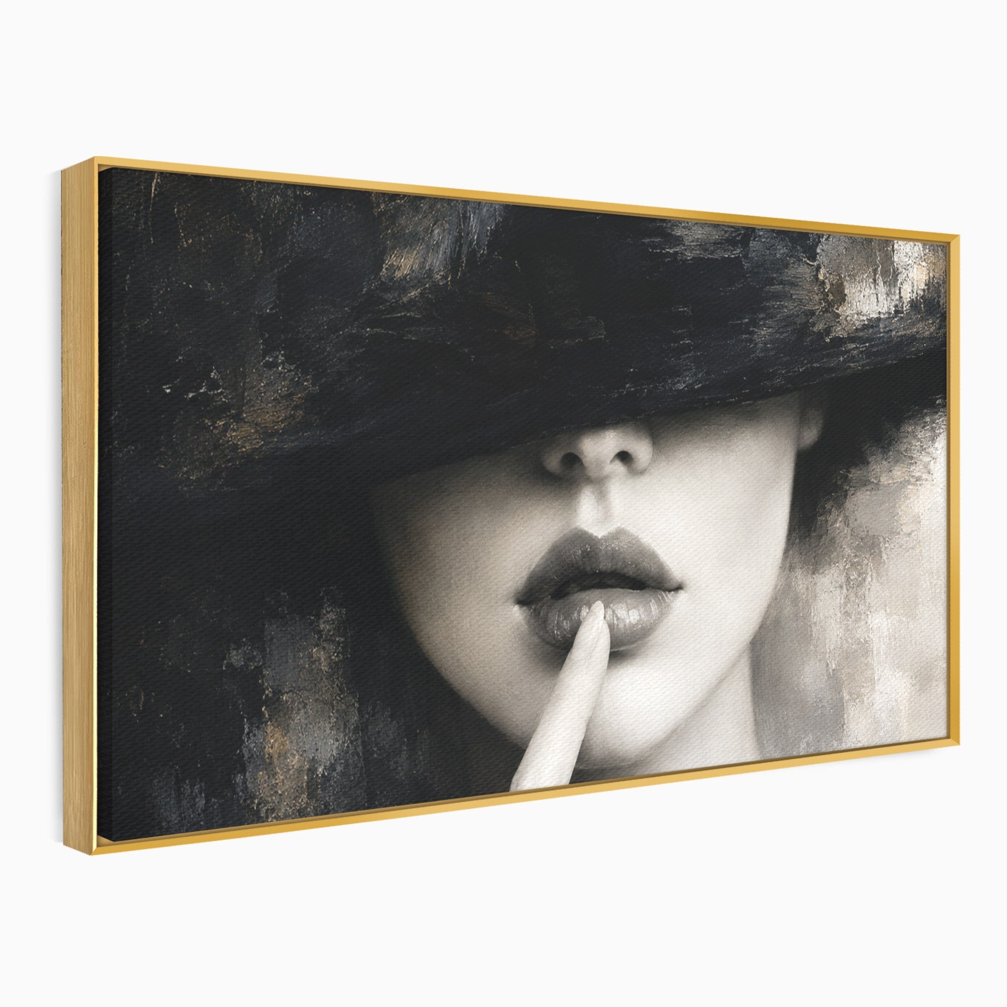Tablou Canvas Premium LuxCanva® G1288, Misterul Femeii, Femeie, Portret, Eleganta, Mister, Birou, Dormitor, Culori Vibrante