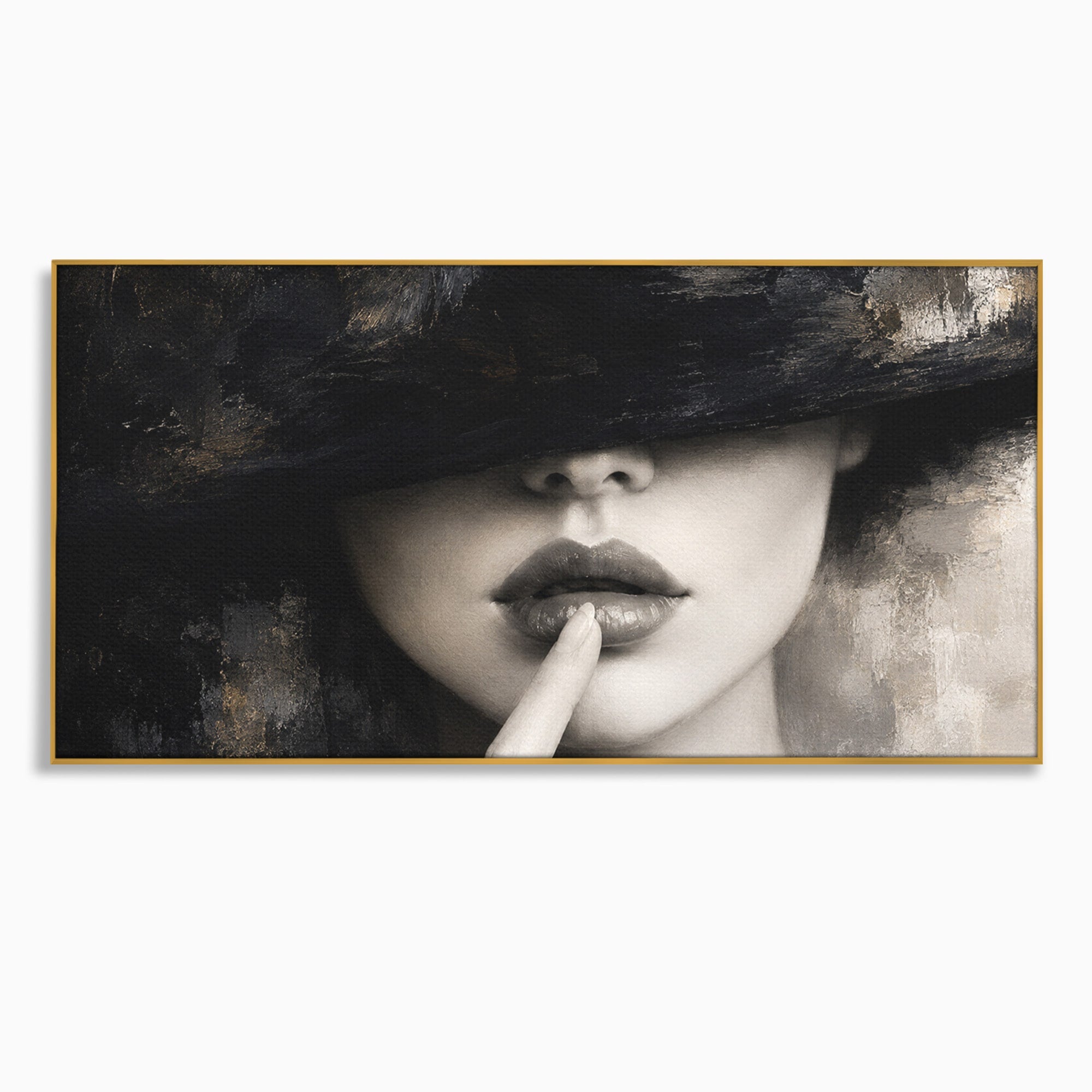 Tablou Canvas Premium LuxCanva® G1288, Misterul Femeii, Femeie, Portret, Eleganta, Mister, Birou, Dormitor, Culori Vibrante