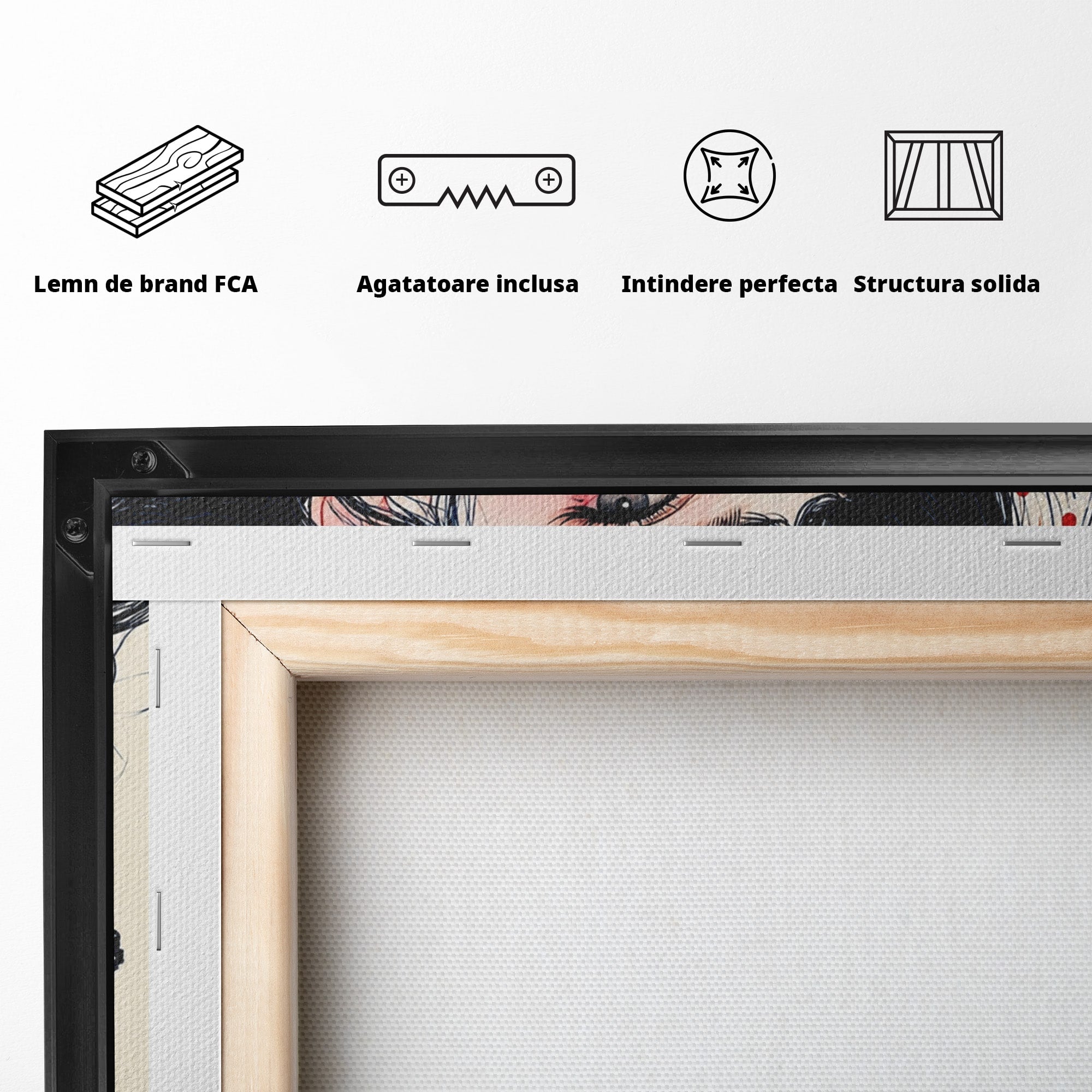 Tablou Canvas Premium LuxCanva® G1289, Portret Femeie Cu Fundita, Femeie, Portret, Fundita, Moda, Eleganta, Dormitor, Culori Vibrante