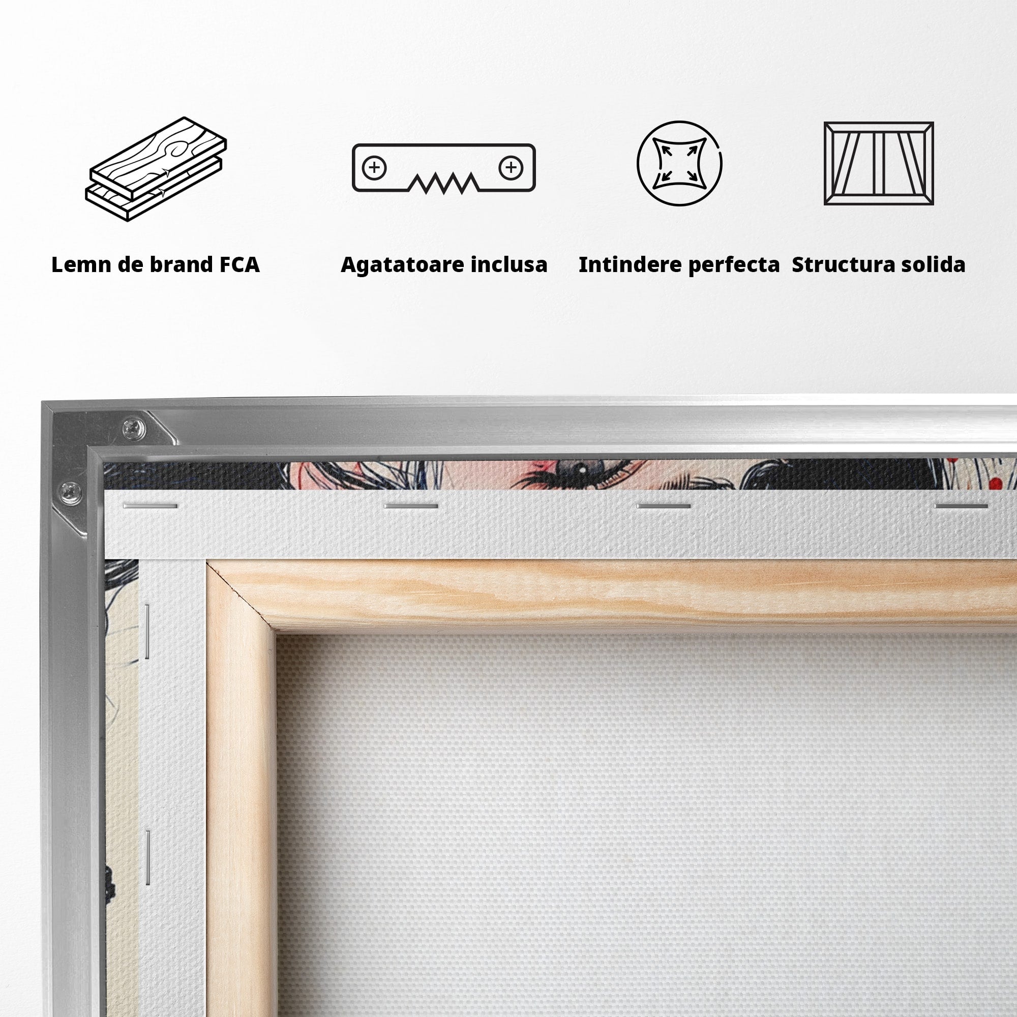 Tablou Canvas Premium LuxCanva® G1289, Portret Femeie Cu Fundita, Femeie, Portret, Fundita, Moda, Eleganta, Dormitor, Culori Vibrante