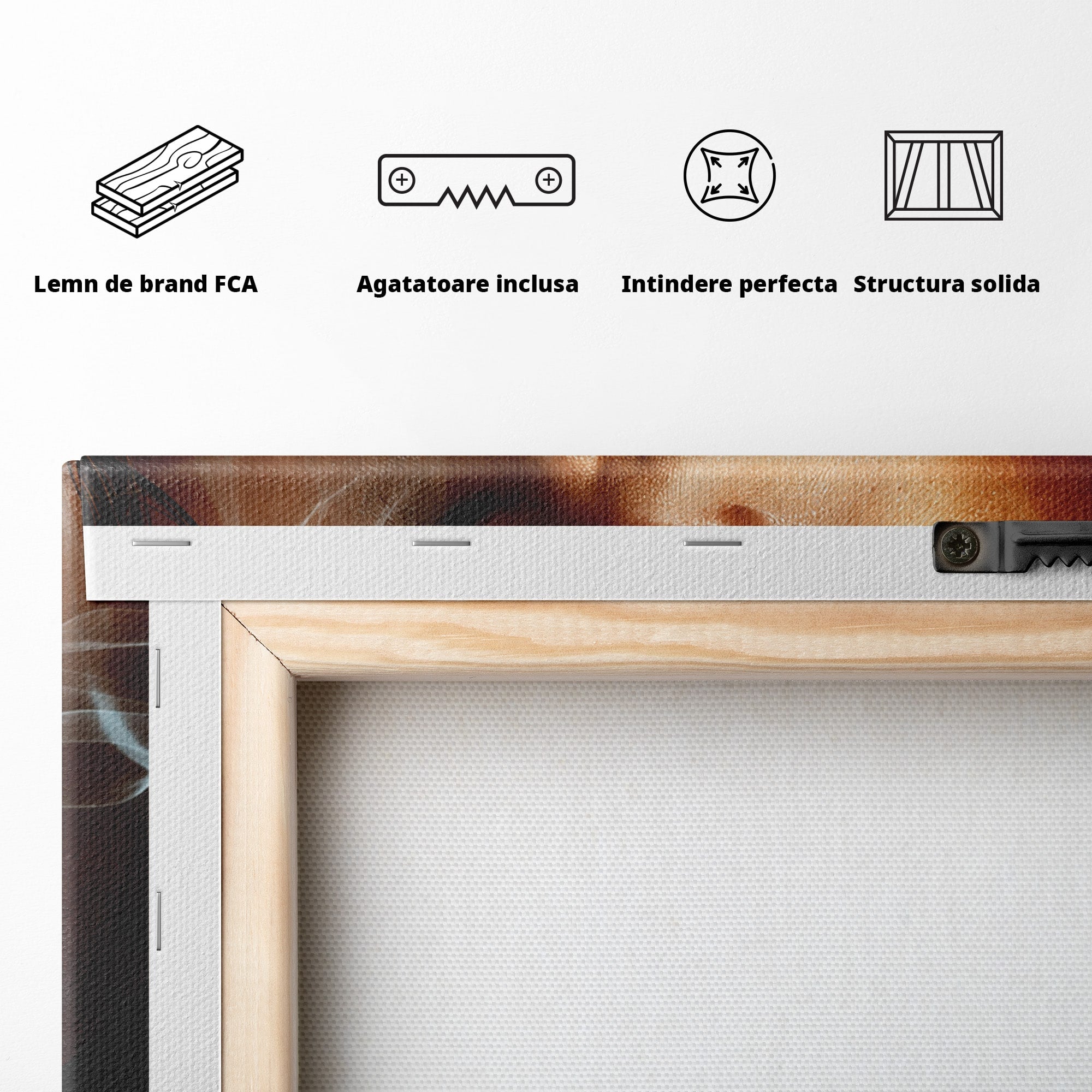 Tablou Canvas Premium LuxCanva® G1295, Femeie Cu Trabuc, Femeie, Trabuc, Portret, Living, Modern, Culori Vibrante