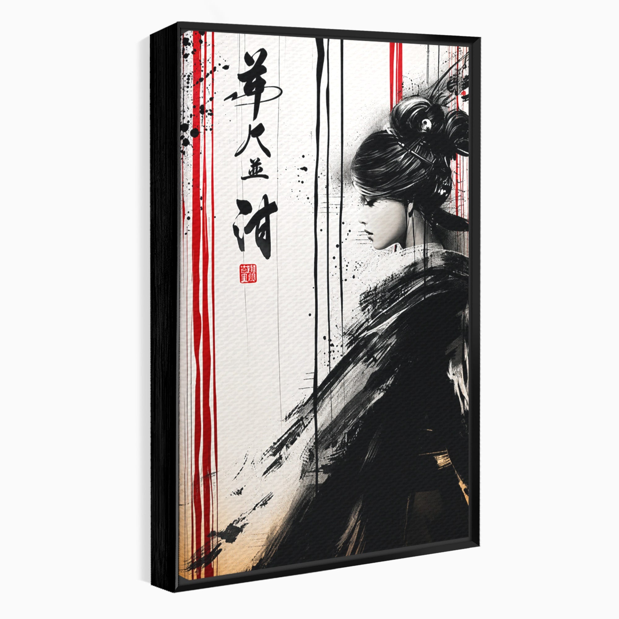 Tablou Canvas Premium LuxCanva® G1296, Portret Femeie Zen, Femeie, Zen, Portret, Arta Abstracta, Birou, Culori Vibrante
