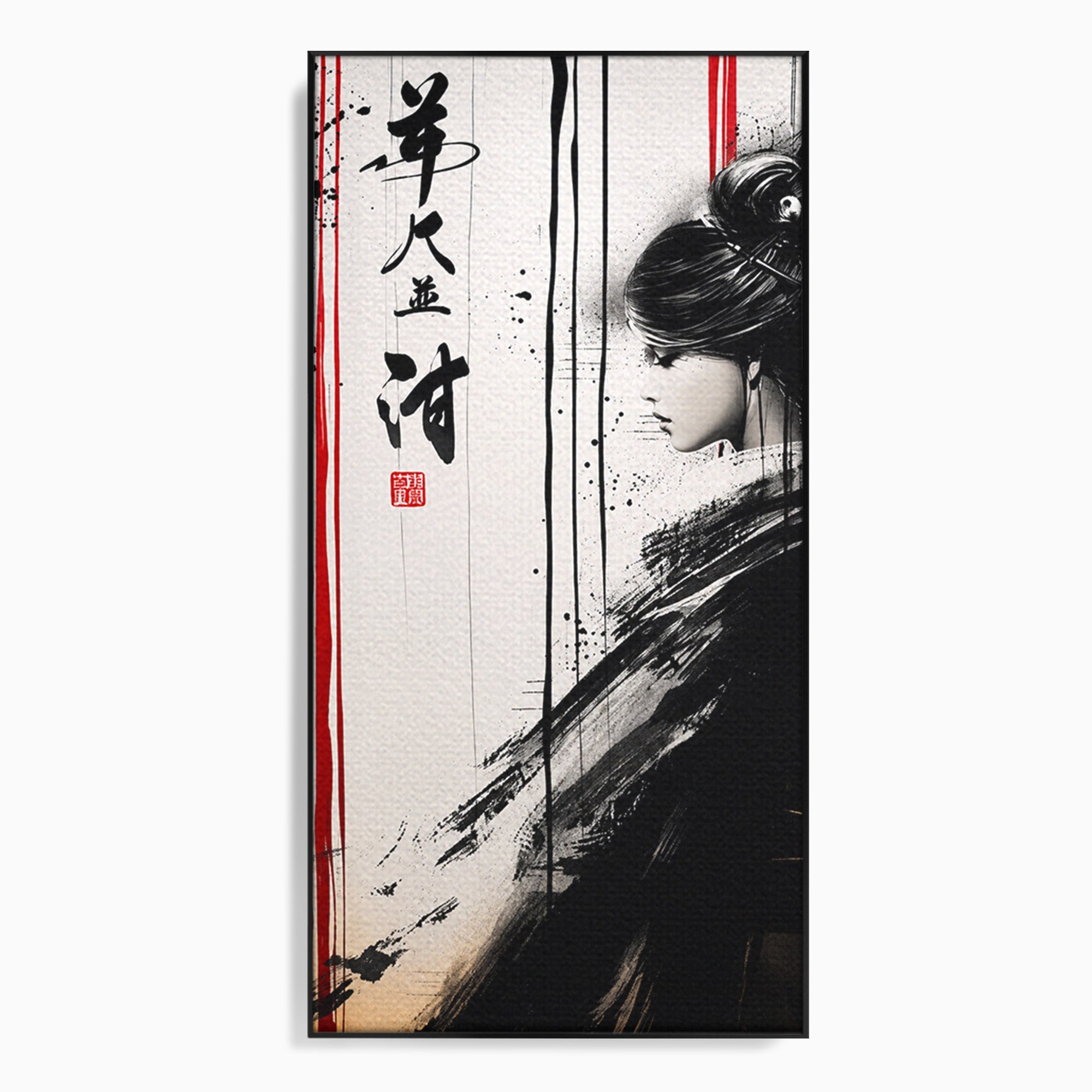 Tablou Canvas Premium LuxCanva® G1296, Portret Femeie Zen, Femeie, Zen, Portret, Arta Abstracta, Birou, Culori Vibrante