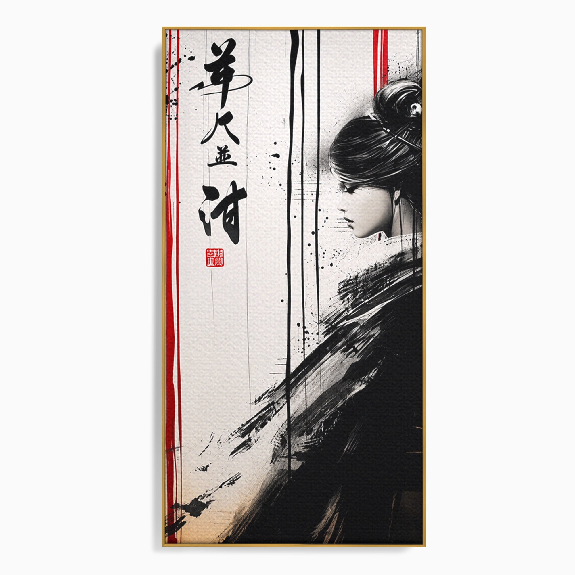 Tablou Canvas Premium LuxCanva® G1296, Portret Femeie Zen, Femeie, Zen, Portret, Arta Abstracta, Birou, Culori Vibrante