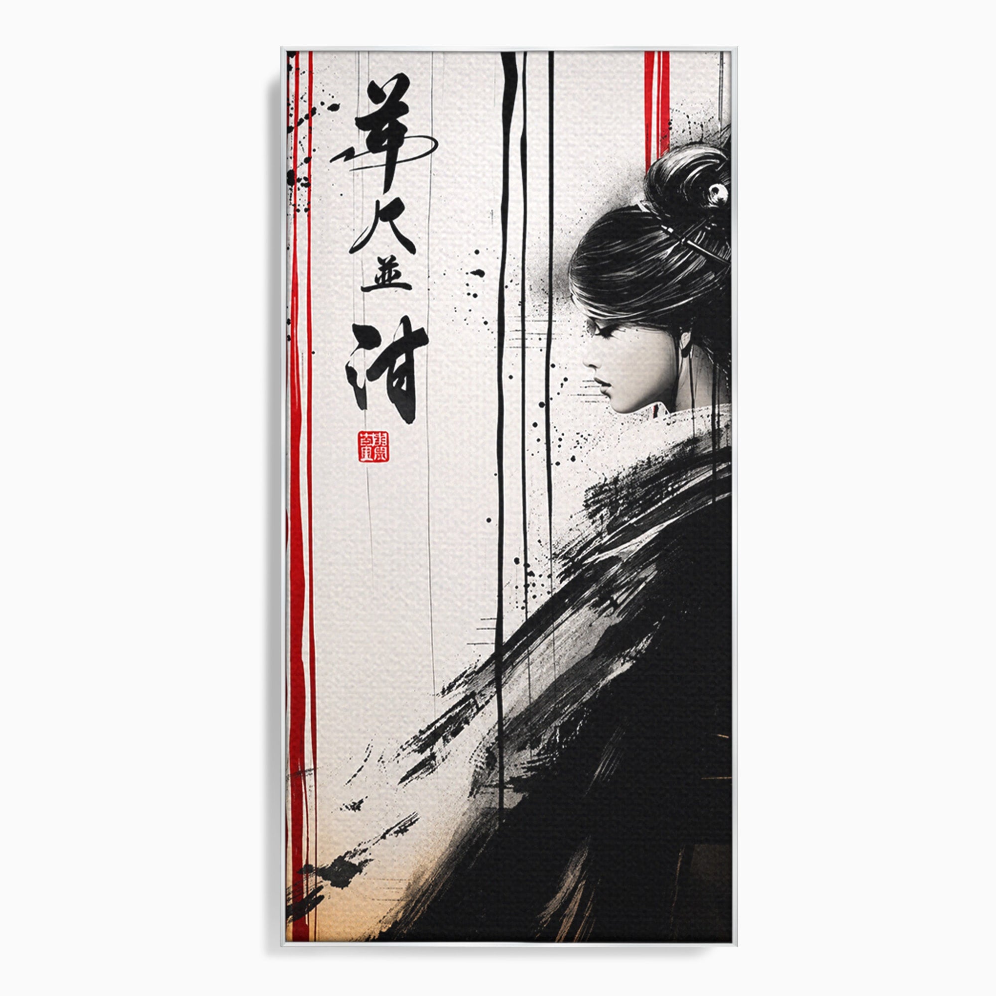Tablou Canvas Premium LuxCanva® G1296, Portret Femeie Zen, Femeie, Zen, Portret, Arta Abstracta, Birou, Culori Vibrante