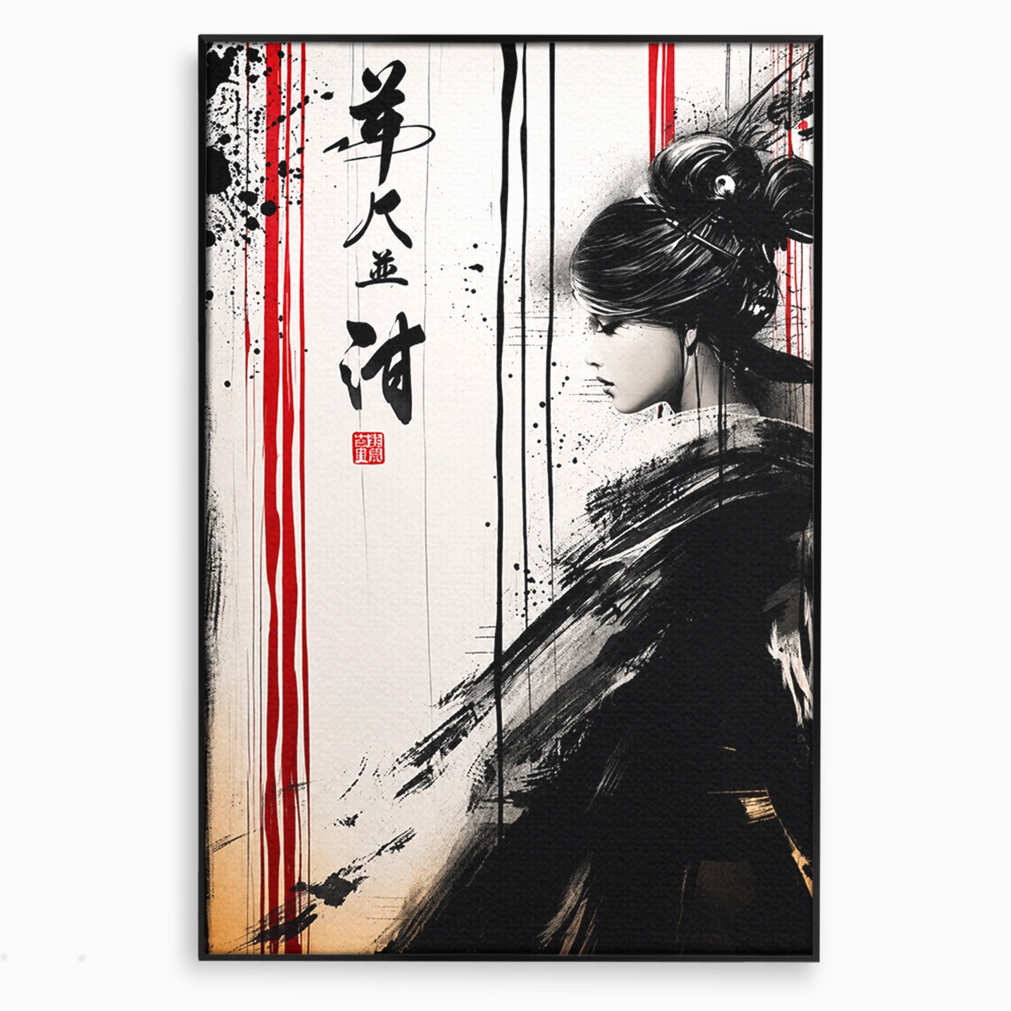 Tablou Canvas Premium LuxCanva® G1296, Portret Femeie Zen, Femeie, Zen, Portret, Arta Abstracta, Birou, Culori Vibrante