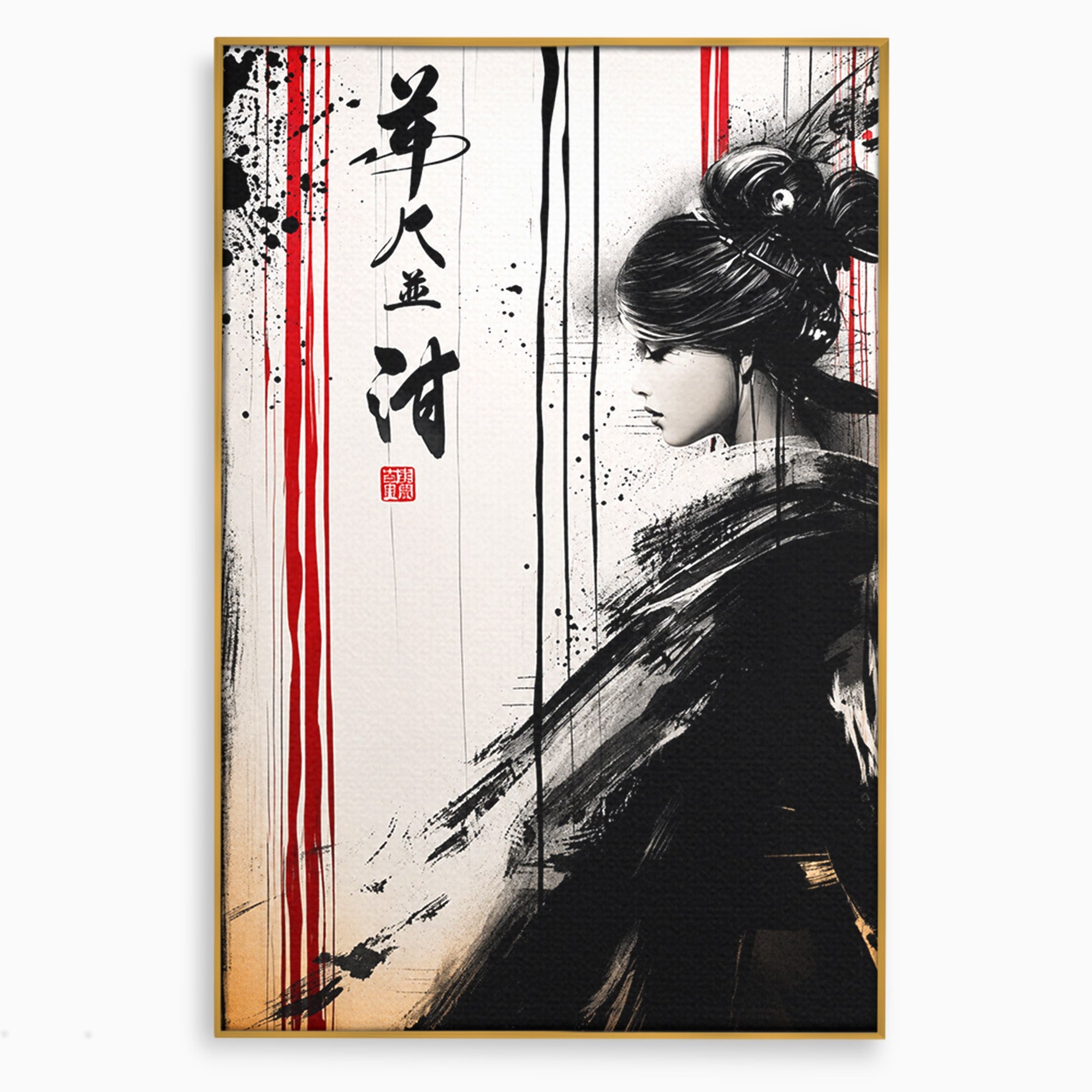 Tablou Canvas Premium LuxCanva® G1296, Portret Femeie Zen, Femeie, Zen, Portret, Arta Abstracta, Birou, Culori Vibrante