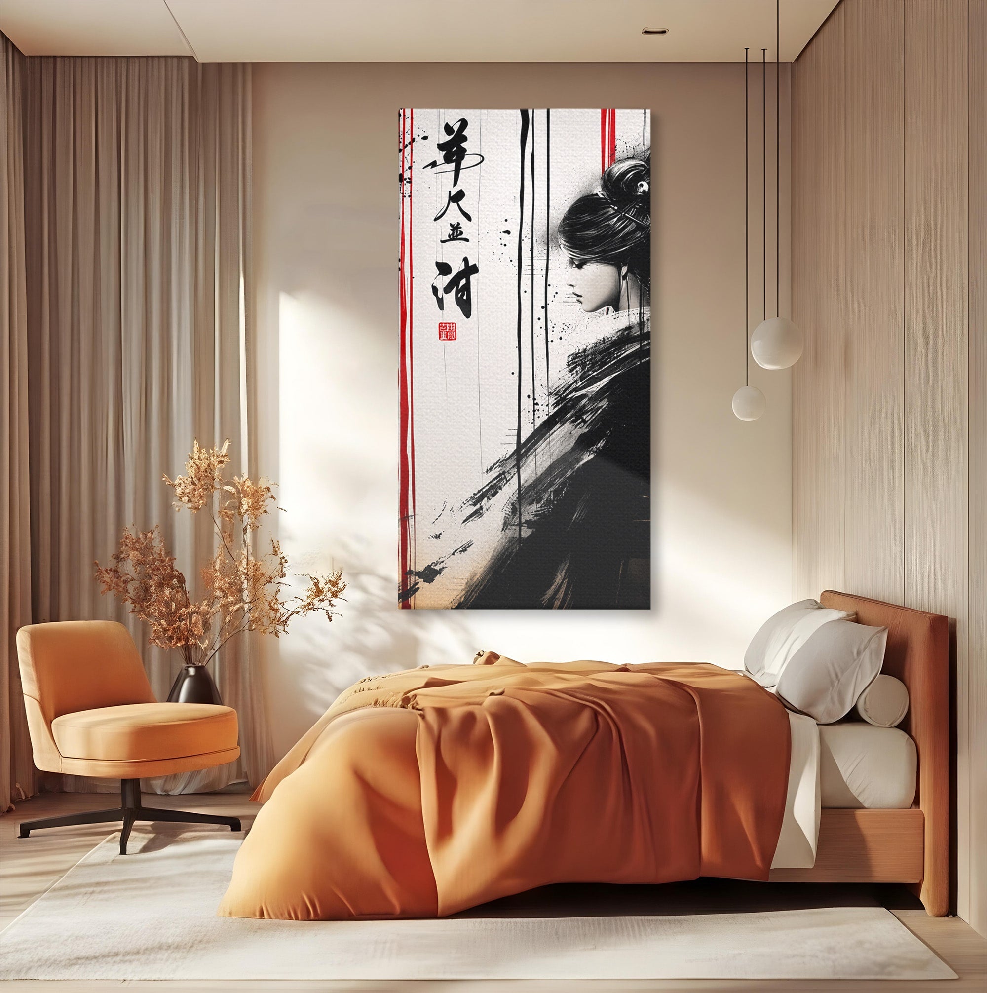 Tablou Canvas Premium LuxCanva® G1296, Portret Femeie Zen, Femeie, Zen, Portret, Arta Abstracta, Birou, Culori Vibrante