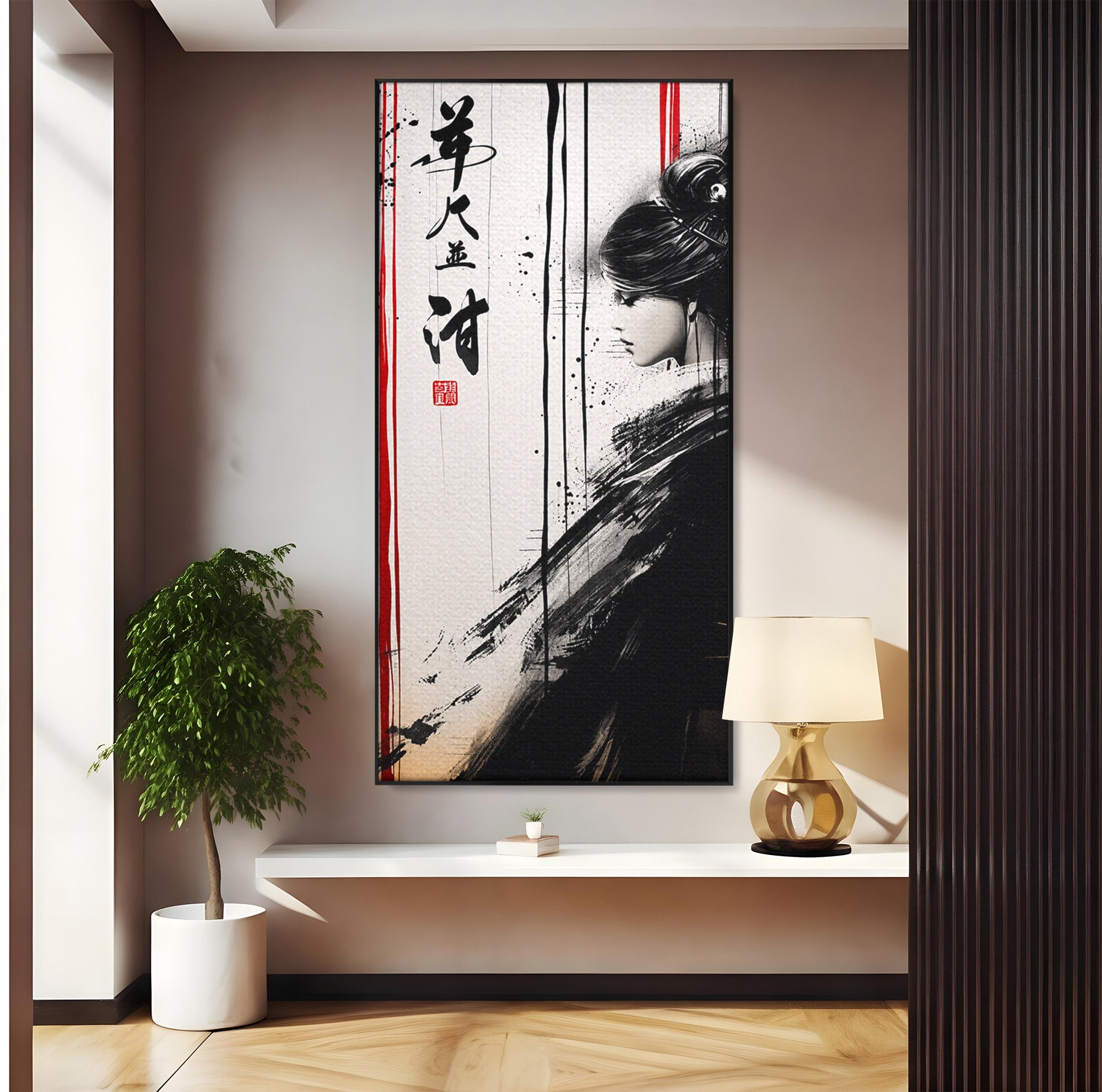 Tablou Canvas Premium LuxCanva® G1296, Portret Femeie Zen, Femeie, Zen, Portret, Arta Abstracta, Birou, Culori Vibrante