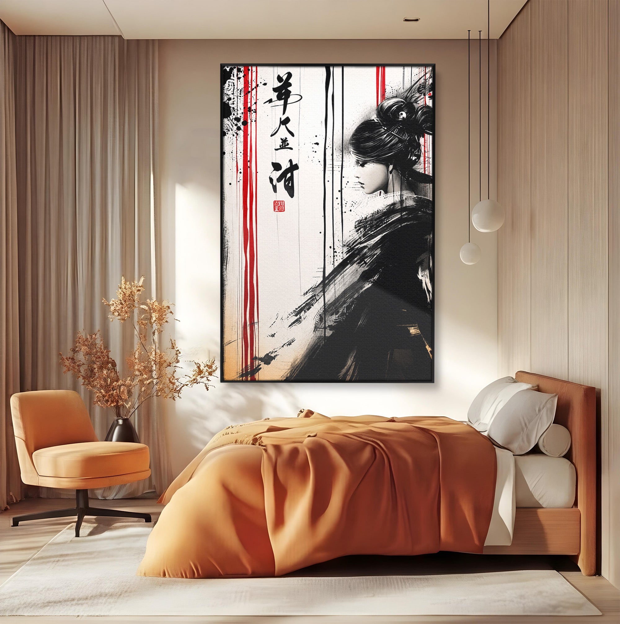 Tablou Canvas Premium LuxCanva® G1296, Portret Femeie Zen, Femeie, Zen, Portret, Arta Abstracta, Birou, Culori Vibrante