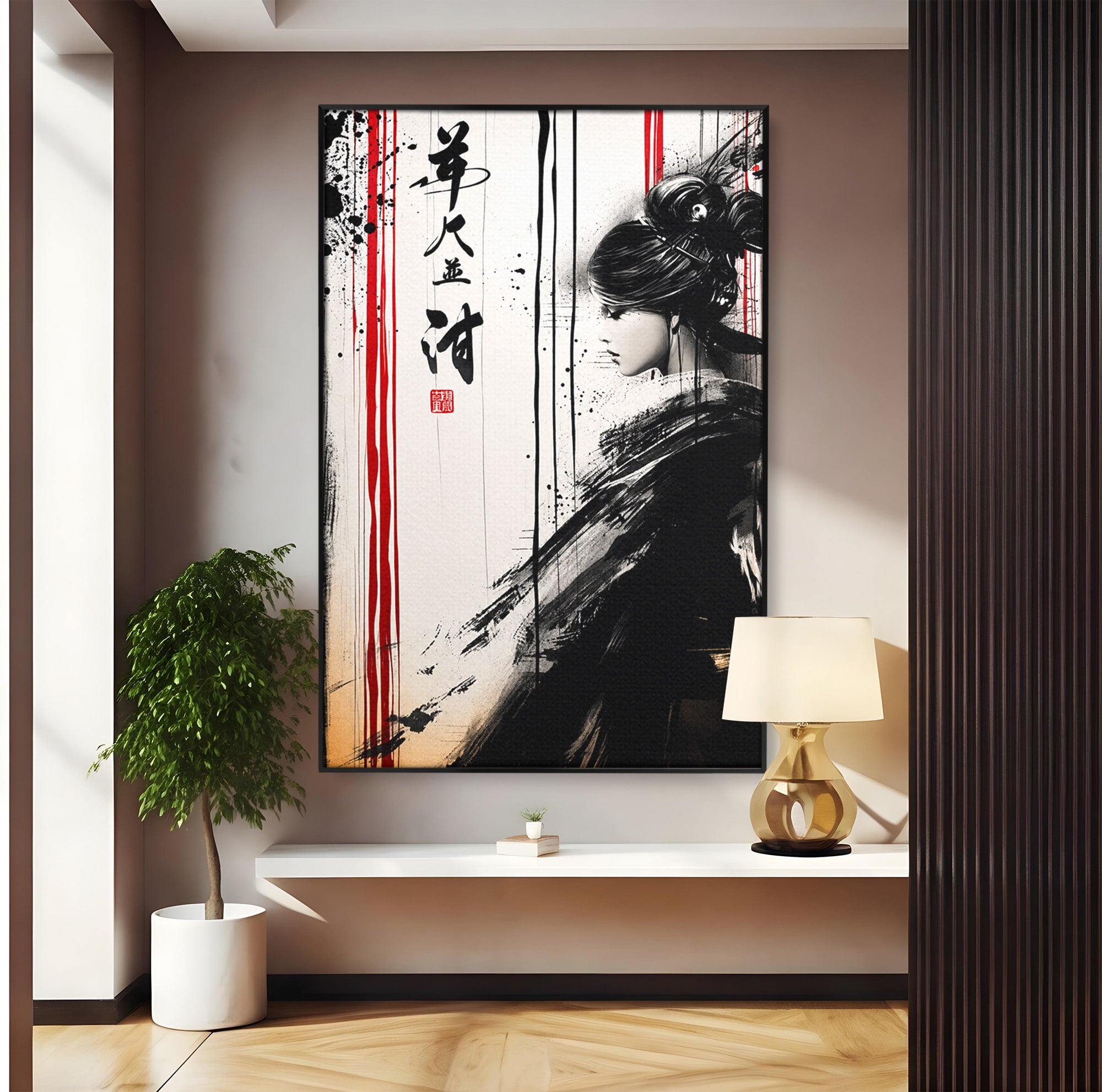 Tablou Canvas Premium LuxCanva® G1296, Portret Femeie Zen, Femeie, Zen, Portret, Arta Abstracta, Birou, Culori Vibrante