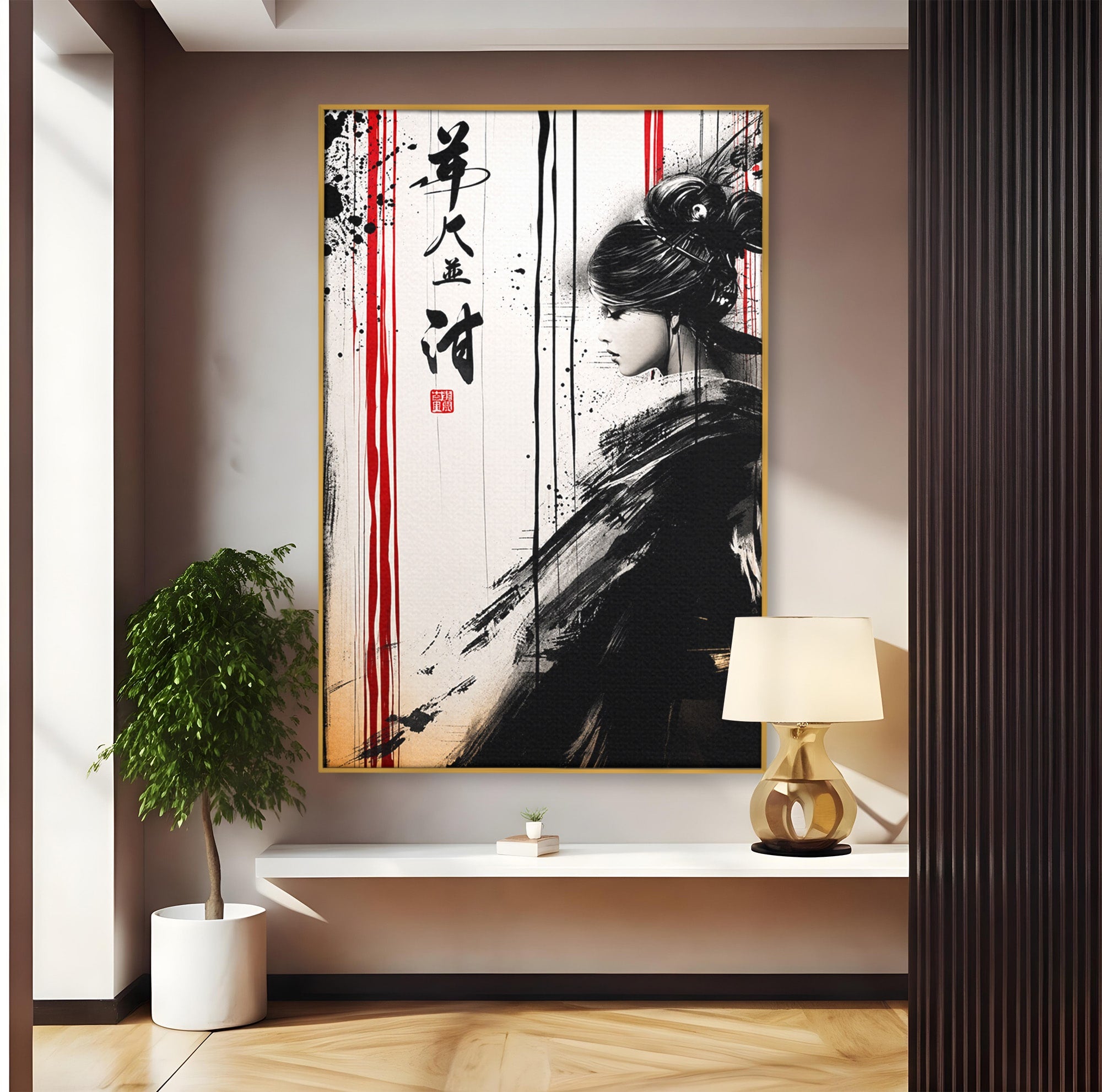 Tablou Canvas Premium LuxCanva® G1296, Portret Femeie Zen, Femeie, Zen, Portret, Arta Abstracta, Birou, Culori Vibrante