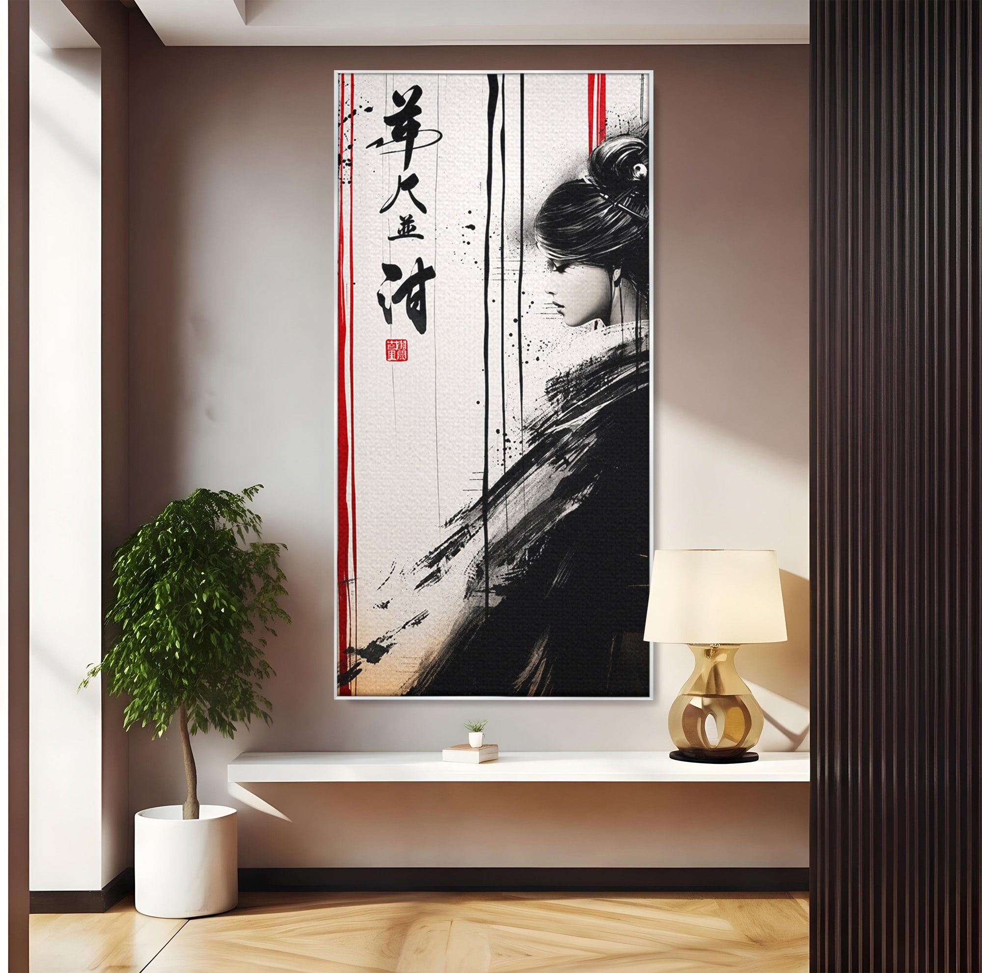 Tablou Canvas Premium LuxCanva® G1296, Portret Femeie Zen, Femeie, Zen, Portret, Arta Abstracta, Birou, Culori Vibrante