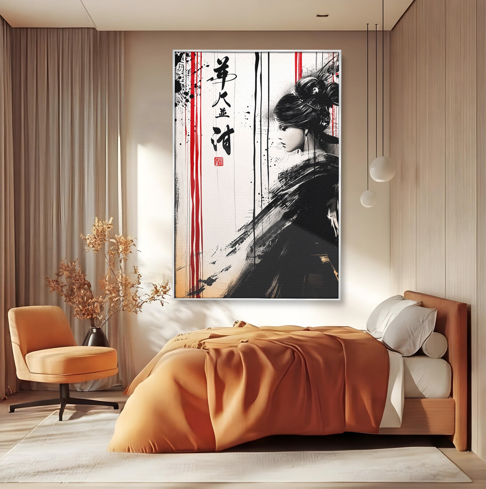Tablou Canvas Premium LuxCanva® G1296, Portret Femeie Zen, Femeie, Zen, Portret, Arta Abstracta, Birou, Culori Vibrante