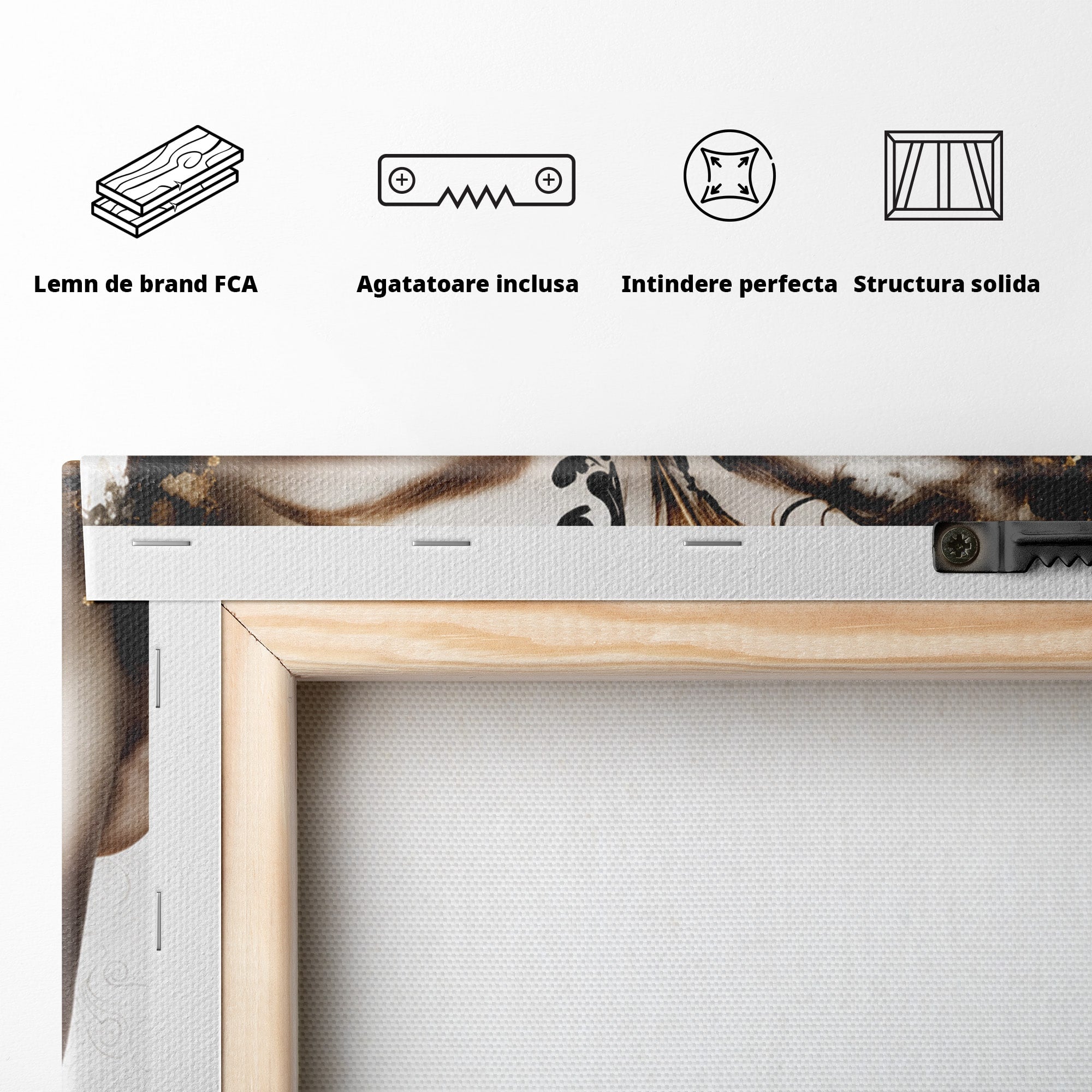 Tablou Canvas Premium LuxCanva® G1297, Femeie Cu Pene, Femeie, Portret, Arta Digitala, Pene, Dormitor, Eleganta, Culori Vibrante