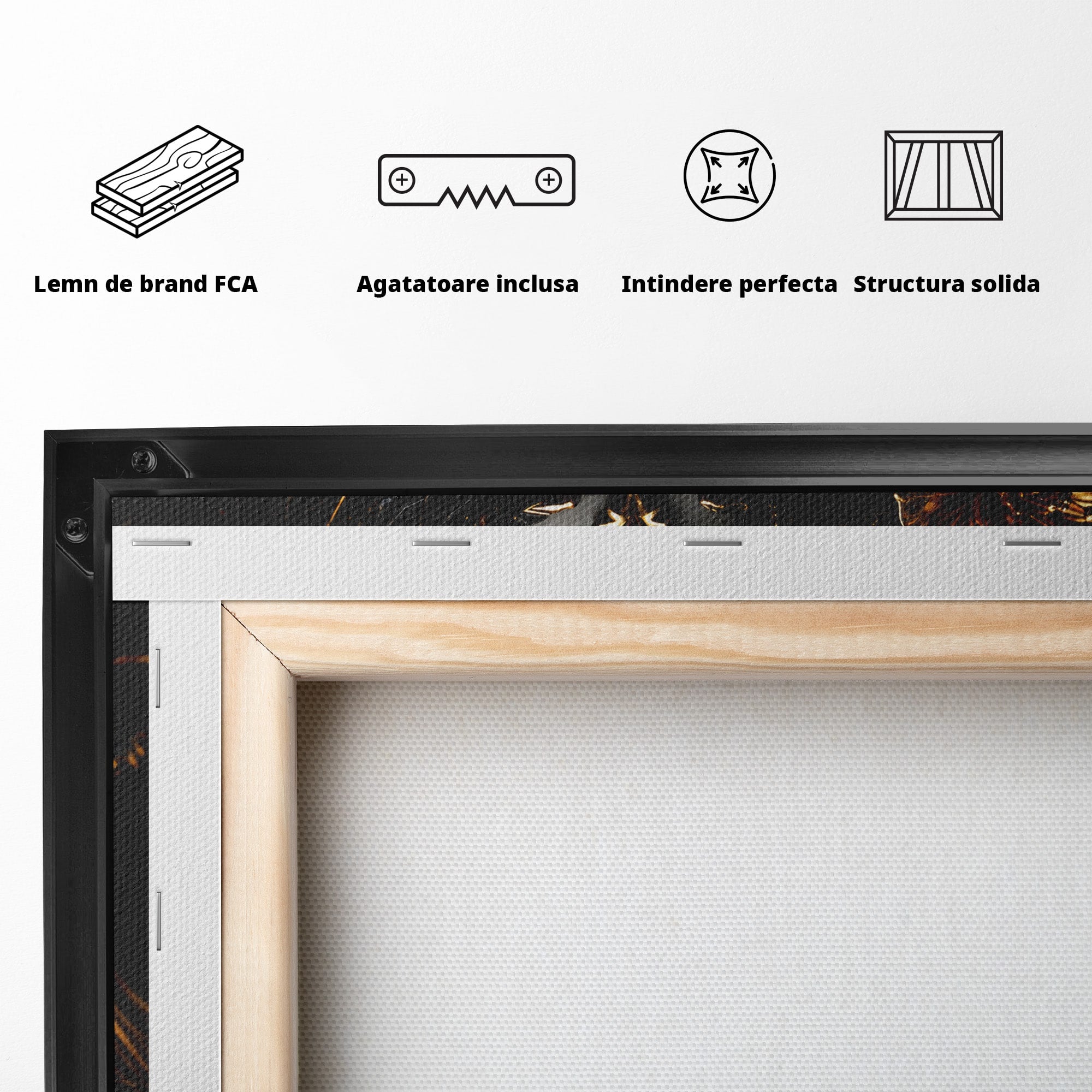 Tablou Canvas Premium LuxCanva® G1298, Misterul Auriu, Portret, Mister, Eleganta, Dormitor, Living, Culori Vibrante