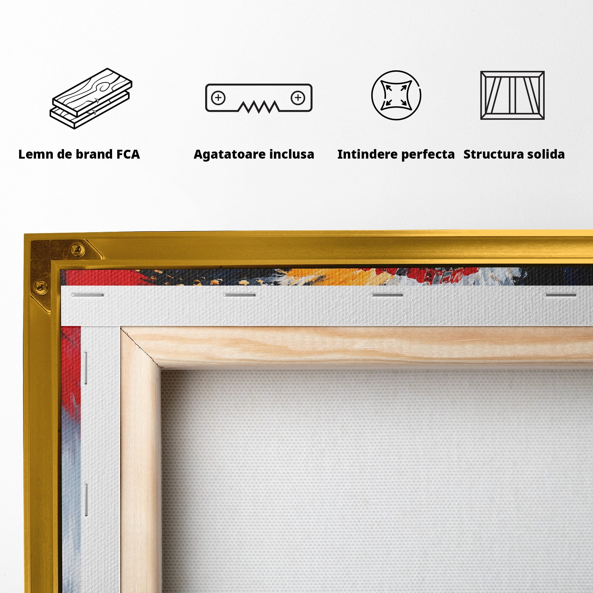 Tablou Canvas Premium LuxCanva® G1300, Femeie Cu Pene Colorate, Femeie, Portret, Pene, Exotic, Living, Culori Vibrante