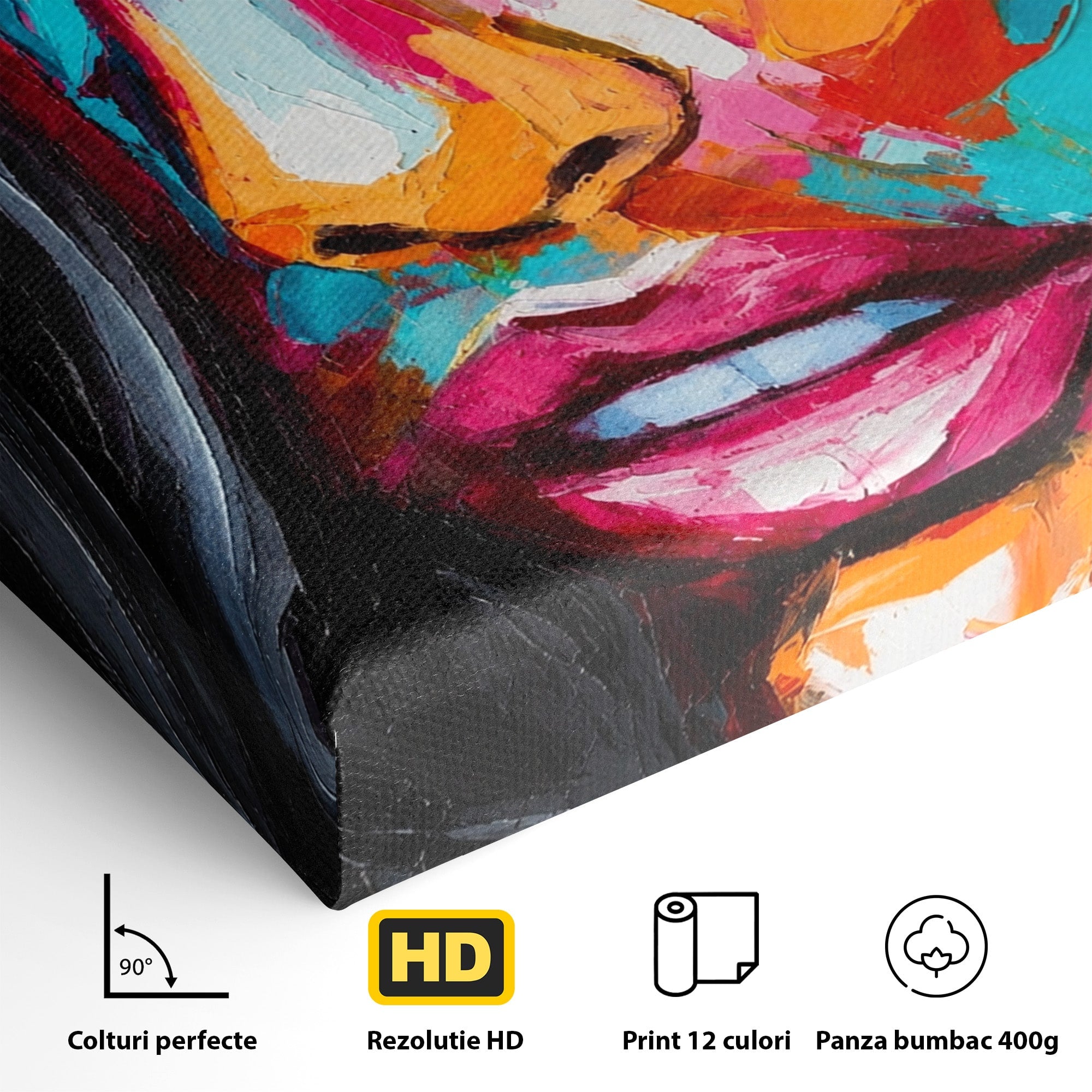 Tablou Canvas Premium LuxCanva® GL1065, Privire Hipnotica, Portret, Abstract, Femeie, Living, Dormitor, Culori Vibrante