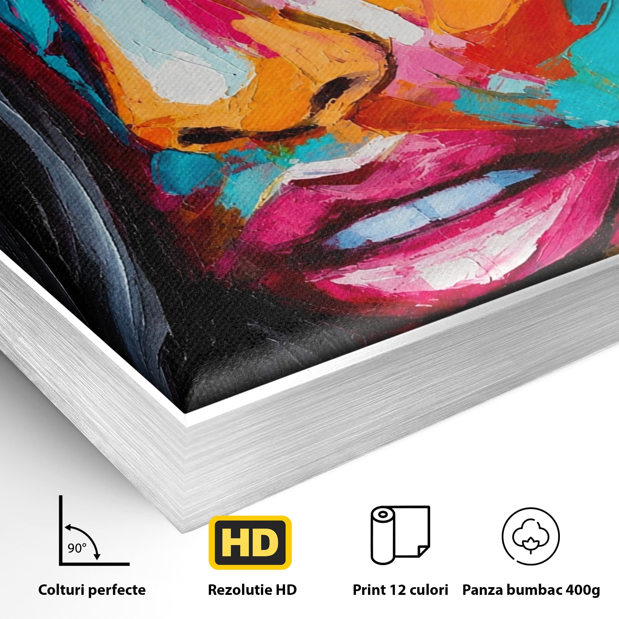 Tablou Canvas Premium LuxCanva® GL1065, Privire Hipnotica, Portret, Abstract, Femeie, Living, Dormitor, Culori Vibrante