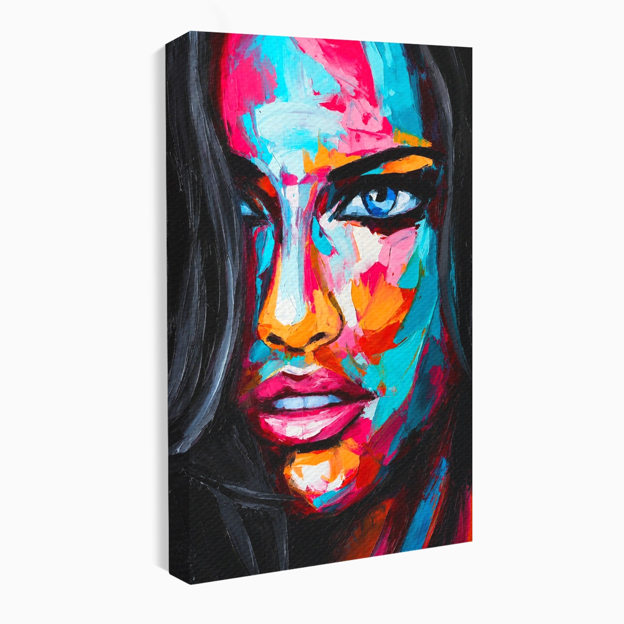 Tablou Canvas Premium LuxCanva® GL1065, Privire Hipnotica, Portret, Abstract, Femeie, Living, Dormitor, Culori Vibrante