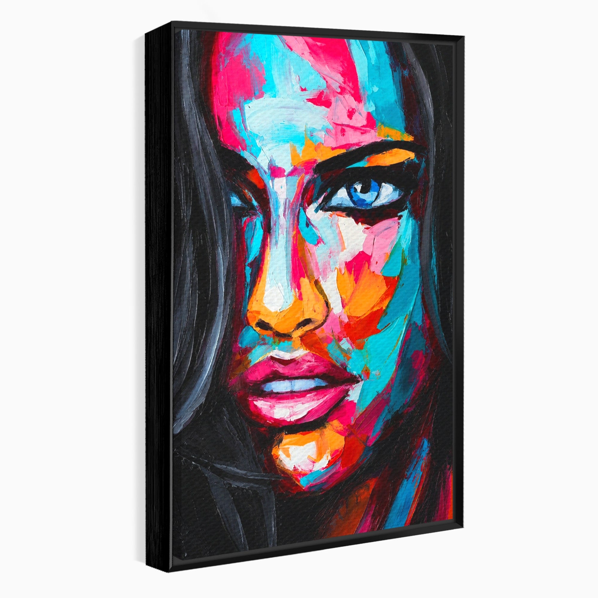 Tablou Canvas Premium LuxCanva® GL1065, Privire Hipnotica, Portret, Abstract, Femeie, Living, Dormitor, Culori Vibrante