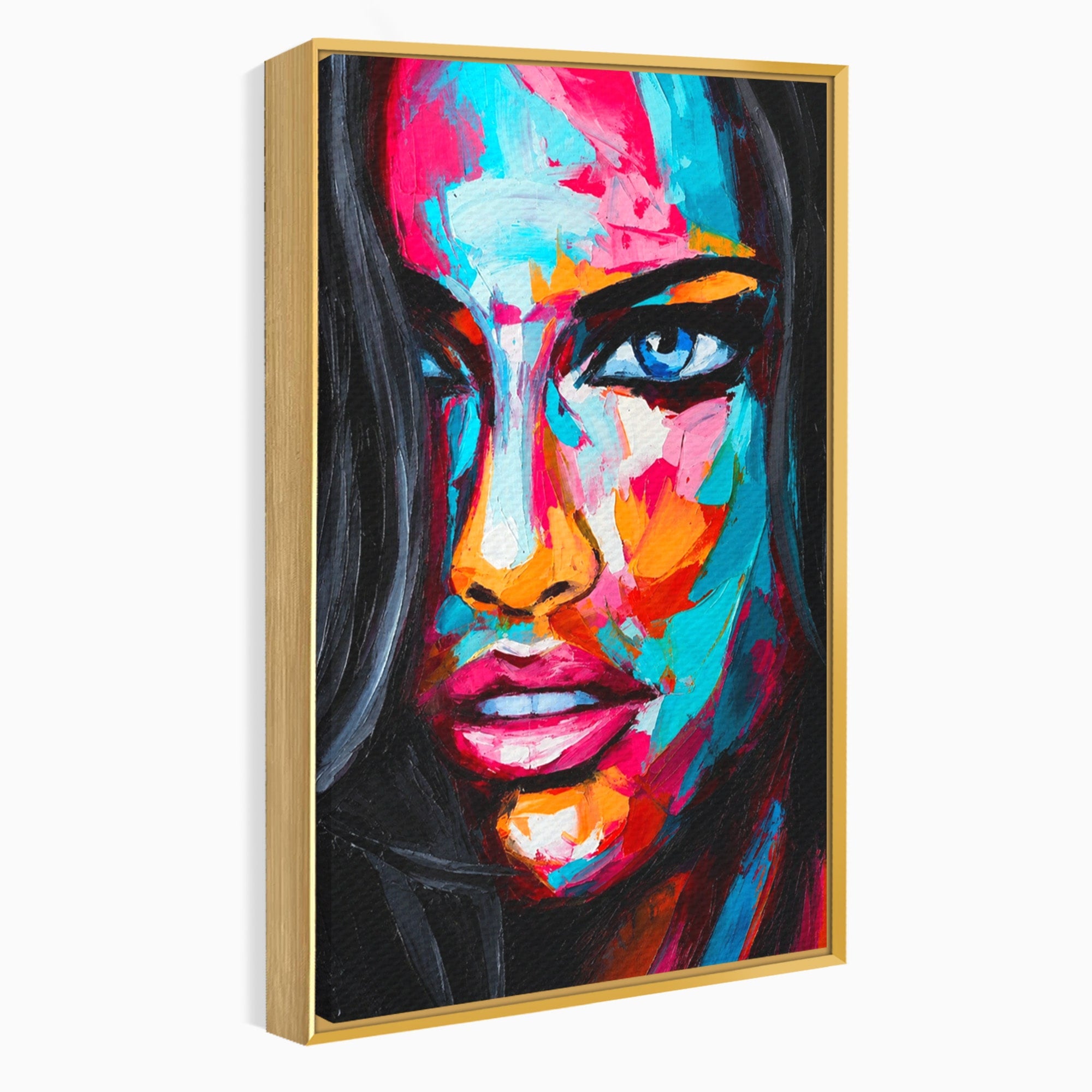Tablou Canvas Premium LuxCanva® GL1065, Privire Hipnotica, Portret, Abstract, Femeie, Living, Dormitor, Culori Vibrante