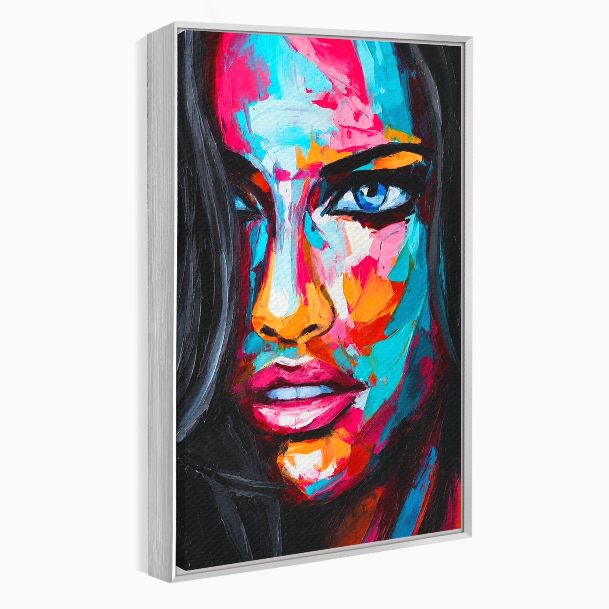 Tablou Canvas Premium LuxCanva® GL1065, Privire Hipnotica, Portret, Abstract, Femeie, Living, Dormitor, Culori Vibrante