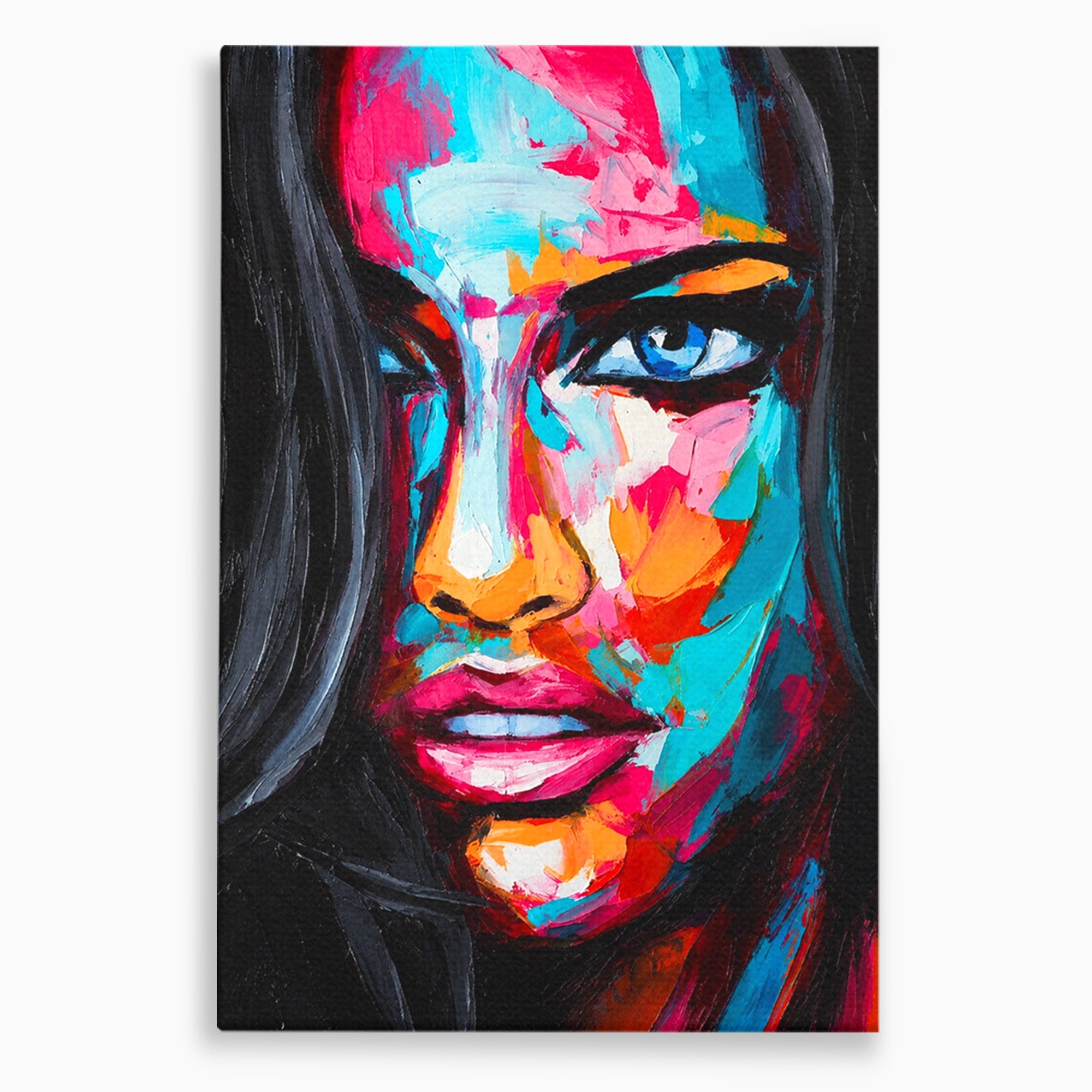 Tablou Canvas Premium LuxCanva® GL1065, Privire Hipnotica, Portret, Abstract, Femeie, Living, Dormitor, Culori Vibrante