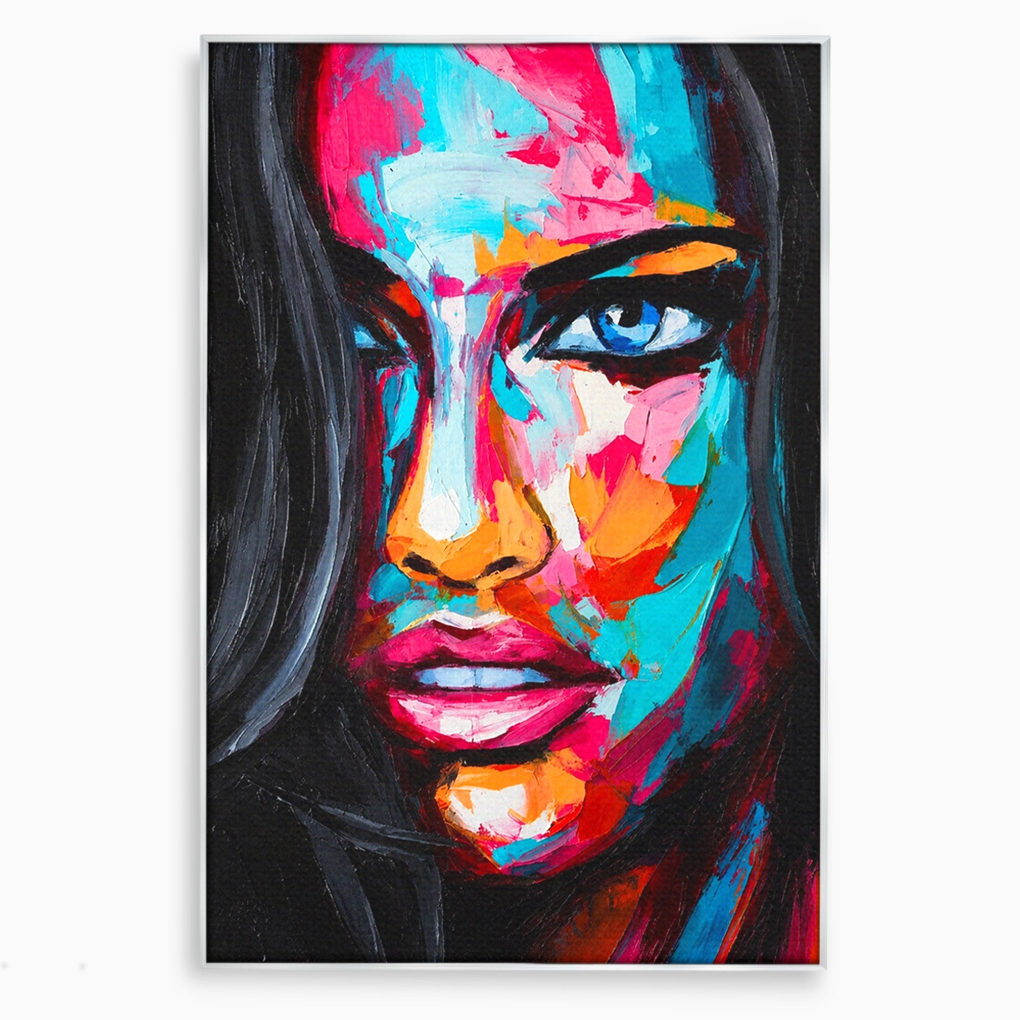 Tablou Canvas Premium LuxCanva® GL1065, Privire Hipnotica, Portret, Abstract, Femeie, Living, Dormitor, Culori Vibrante