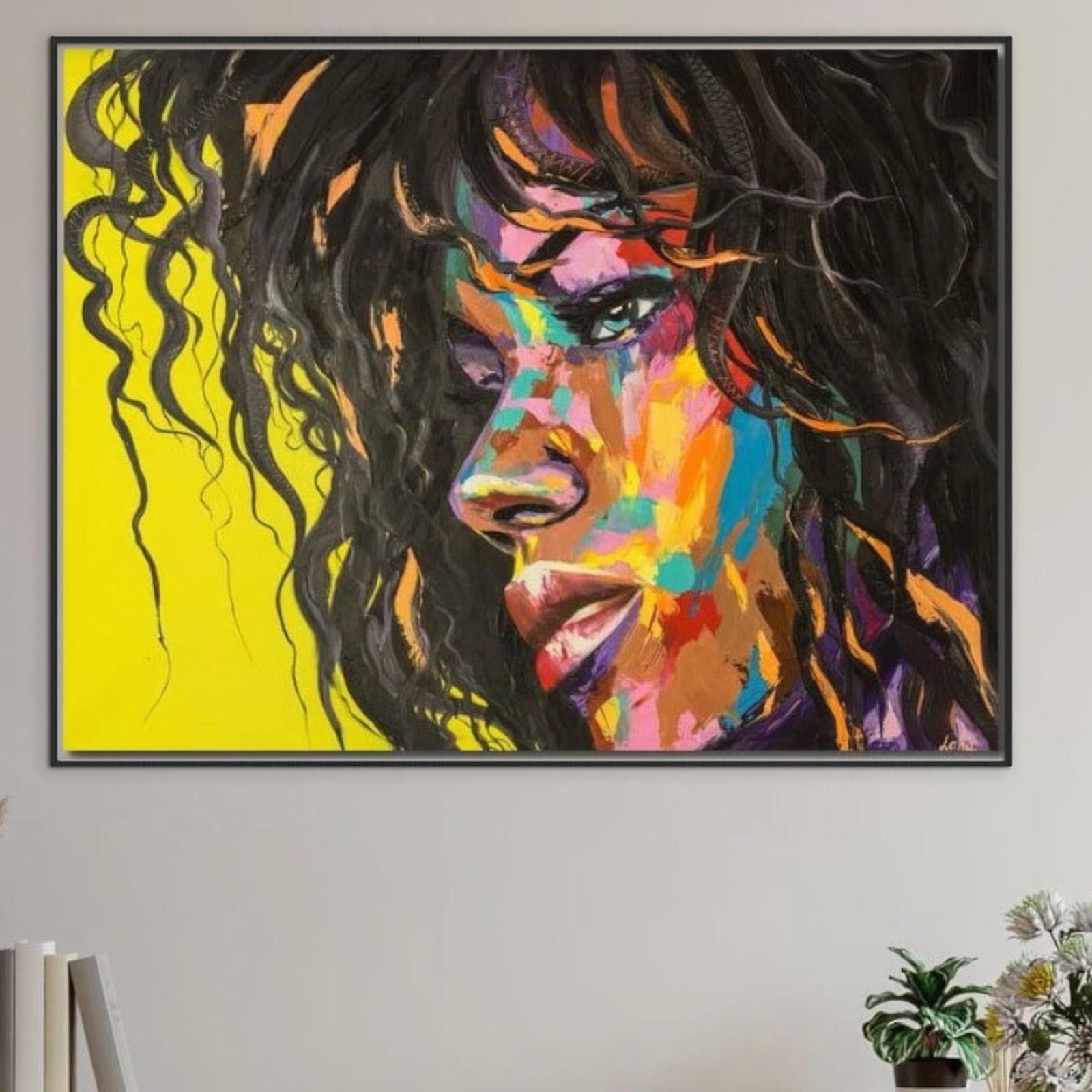 Canvas Wall Art Premium, LuxCanva® GL1066, Canvas Wall Art Premium, LuxCanva GL1066, Portfolio in Lights, Rebel, Rebel, Colour, Colourful, Magnetic, Chromatic, Chromatic, Hypnotic, Woman, Art, Living, Bedroom