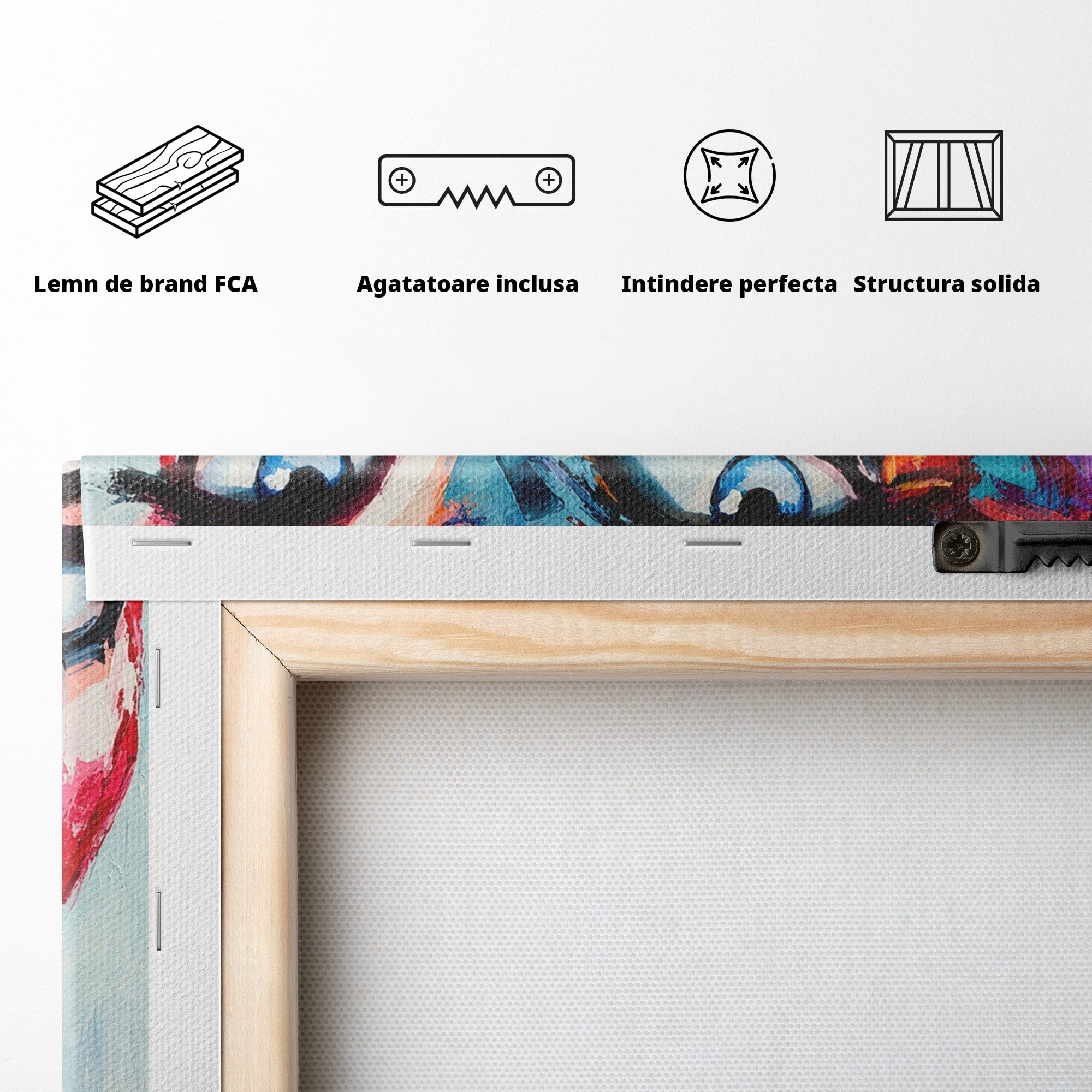 Tablou Canvas Premium LuxCanva® GL1067, Tacerea Vorbeste, Femeie, Portret, Abstract, Contemplatie, Living, Culori Vibrante