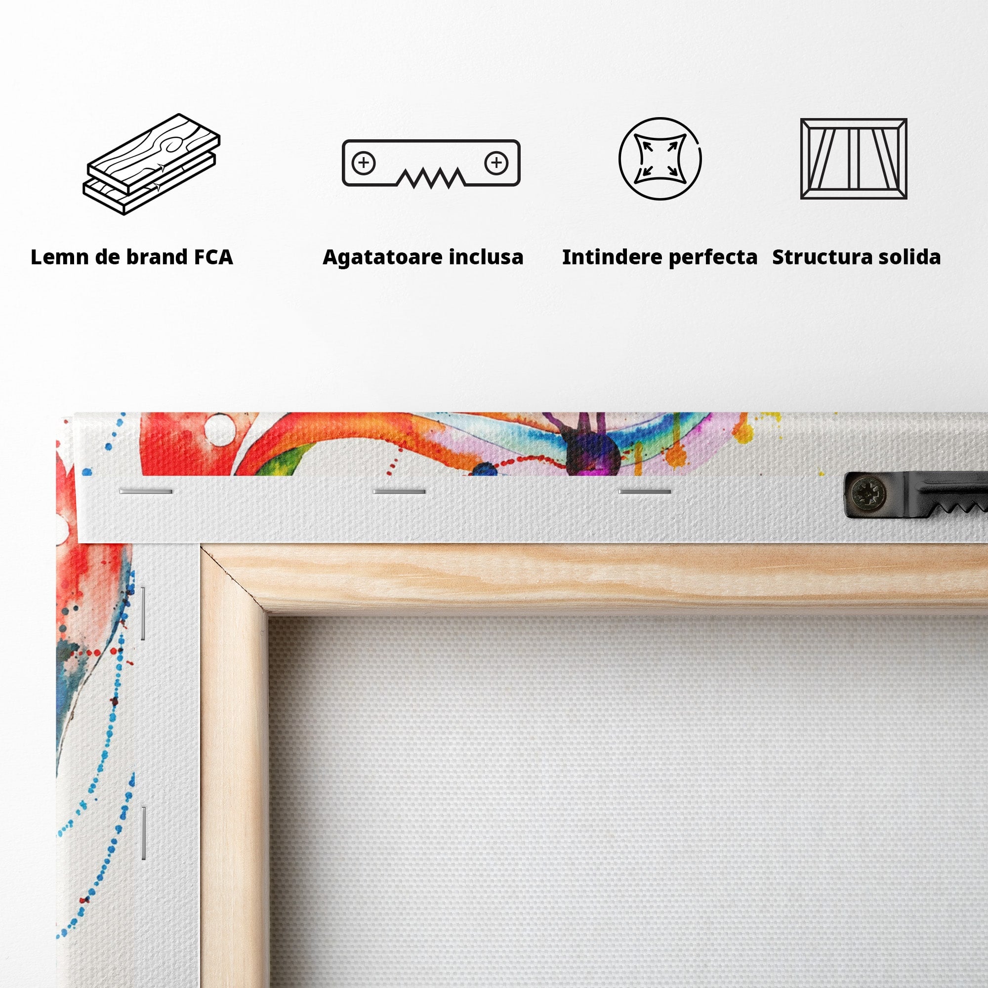 Tablou Canvas Premium LuxCanva® GL1068, Magia Gandurilor, Portret, Femeie, Arta Abstracta, Modern, Living, Culori Vibrante
