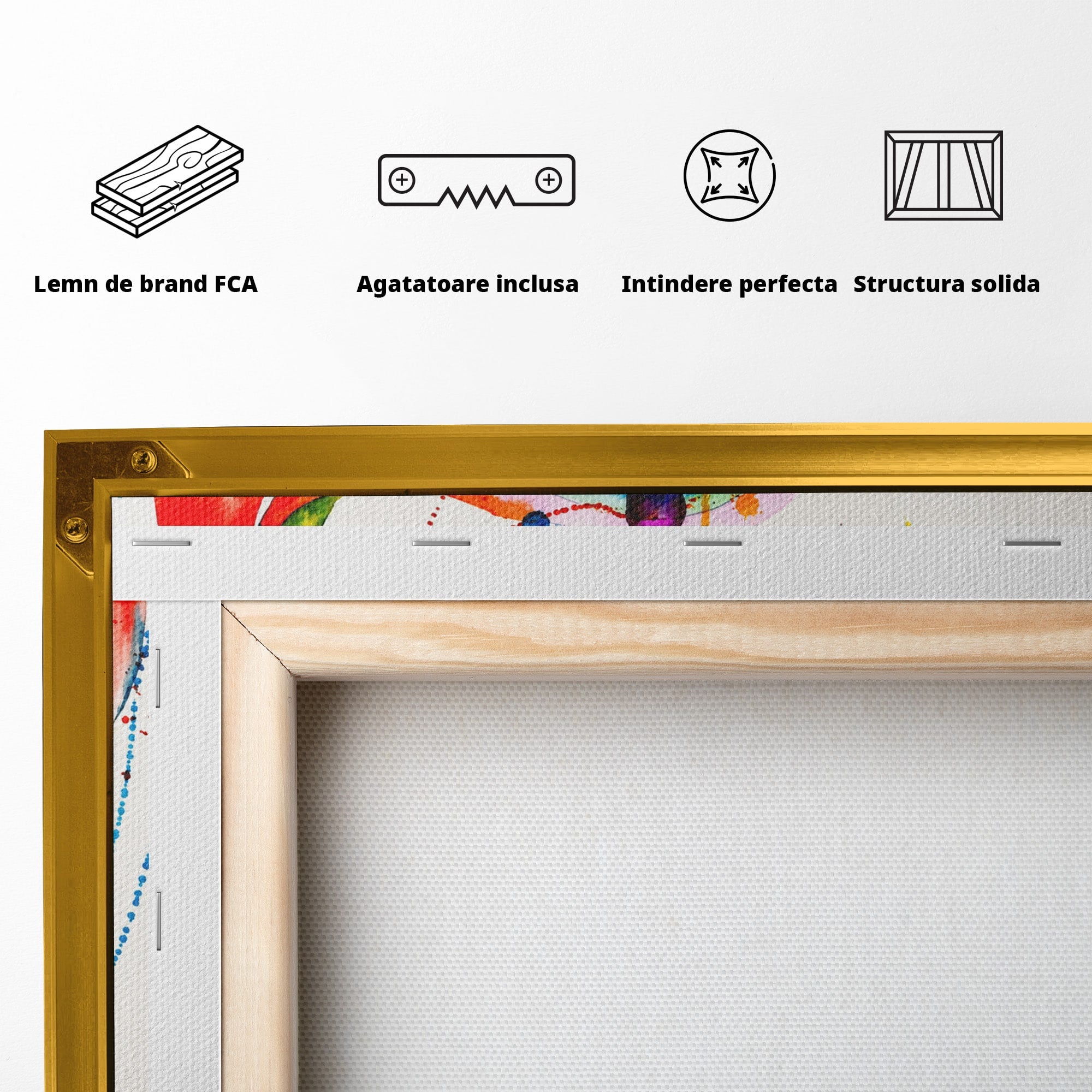 Tablou Canvas Premium LuxCanva® GL1068, Magia Gandurilor, Portret, Femeie, Arta Abstracta, Modern, Living, Culori Vibrante