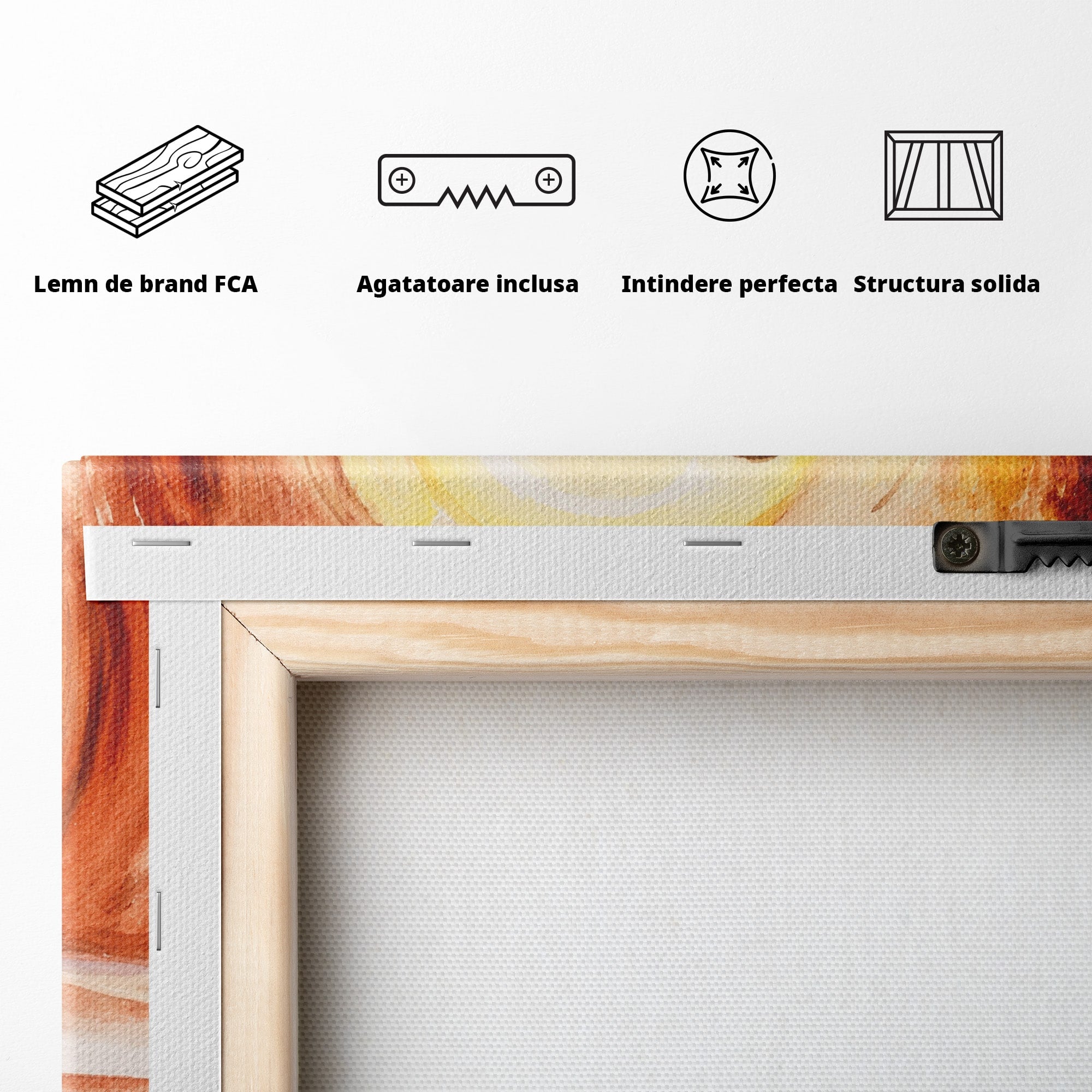 Tablou Canvas Premium LuxCanva® GL1070, Caldura Desertului, Silueta, Vas, Soare, Desert, Living, Dormitor, Culori Vibrante