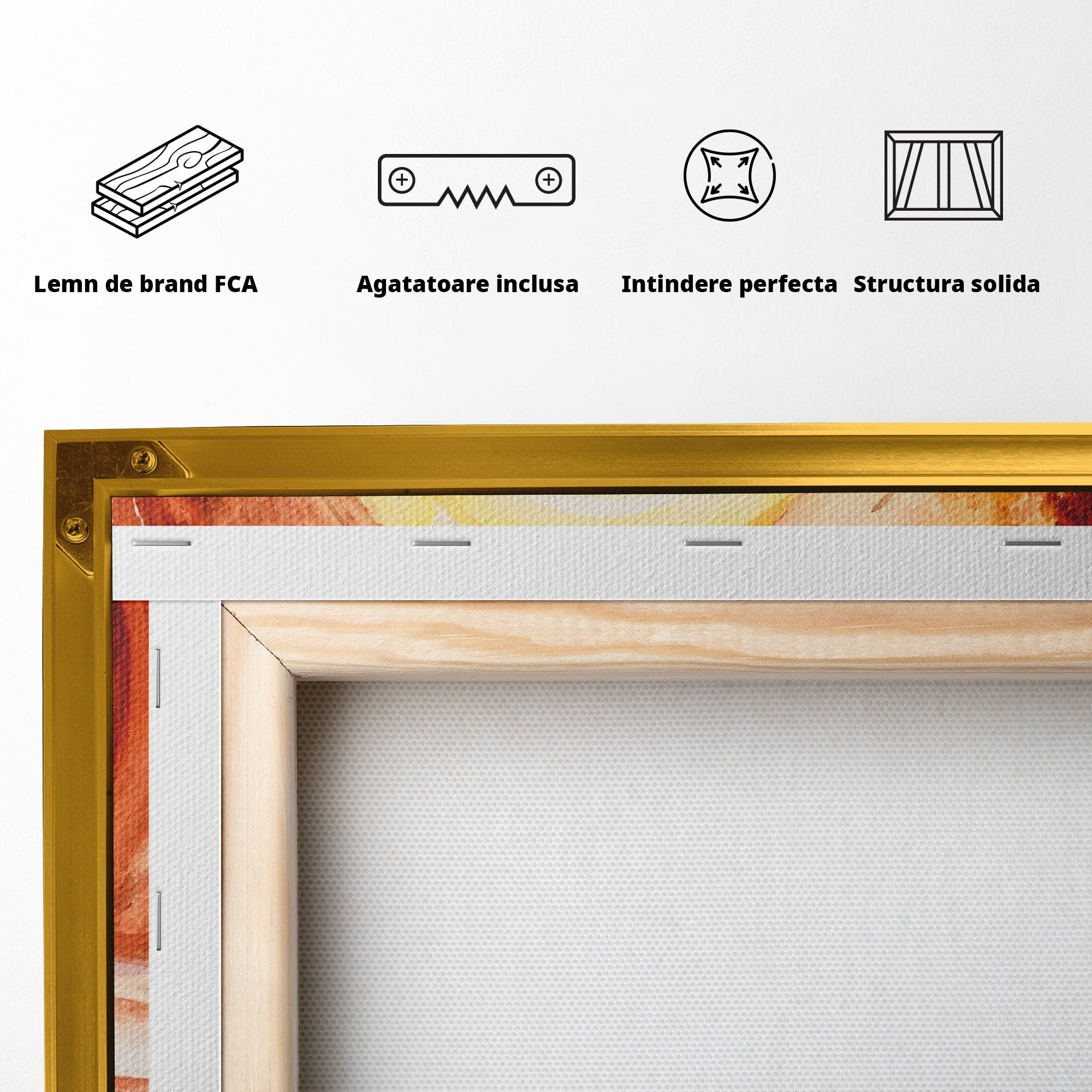 Tablou Canvas Premium LuxCanva® GL1070, Caldura Desertului, Silueta, Vas, Soare, Desert, Living, Dormitor, Culori Vibrante