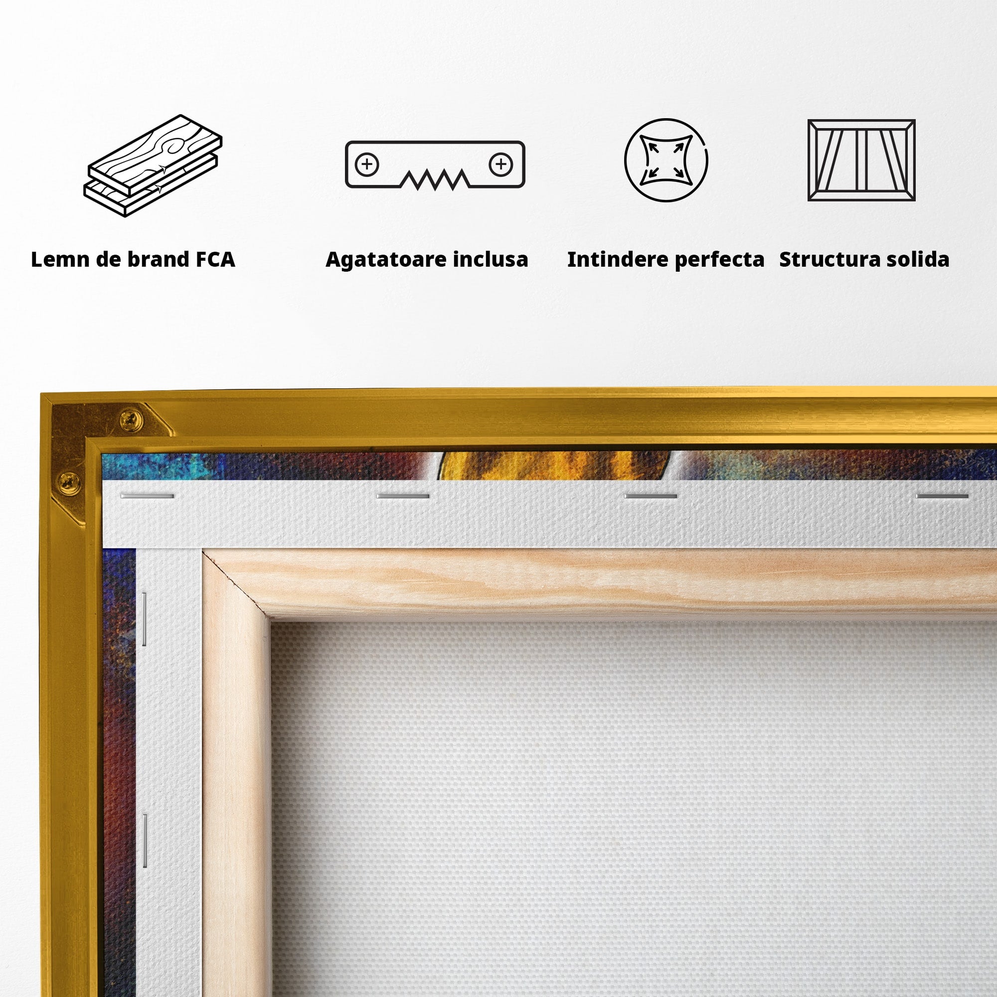 Tablou Canvas Premium LuxCanva® GL1071, Femeia Solara, Siluetă, Africa, Soare, Artă Modernă, Dormitor, Culori Vibrante