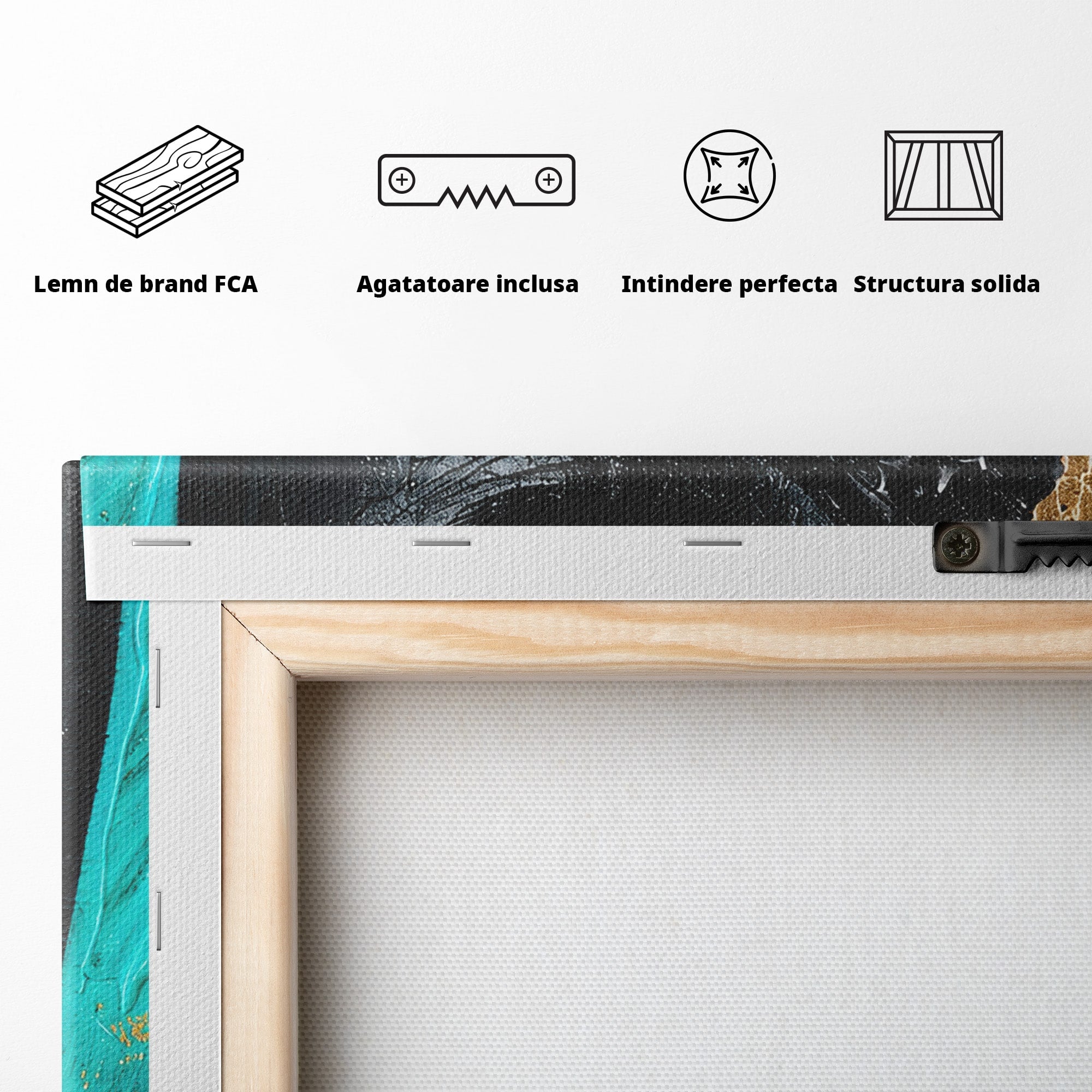 Tablou Canvas Premium LuxCanva® GV1051, Frumusete Rupta, Portret, Abstract, Modern, Emotie, Living, Culori Vibrante
