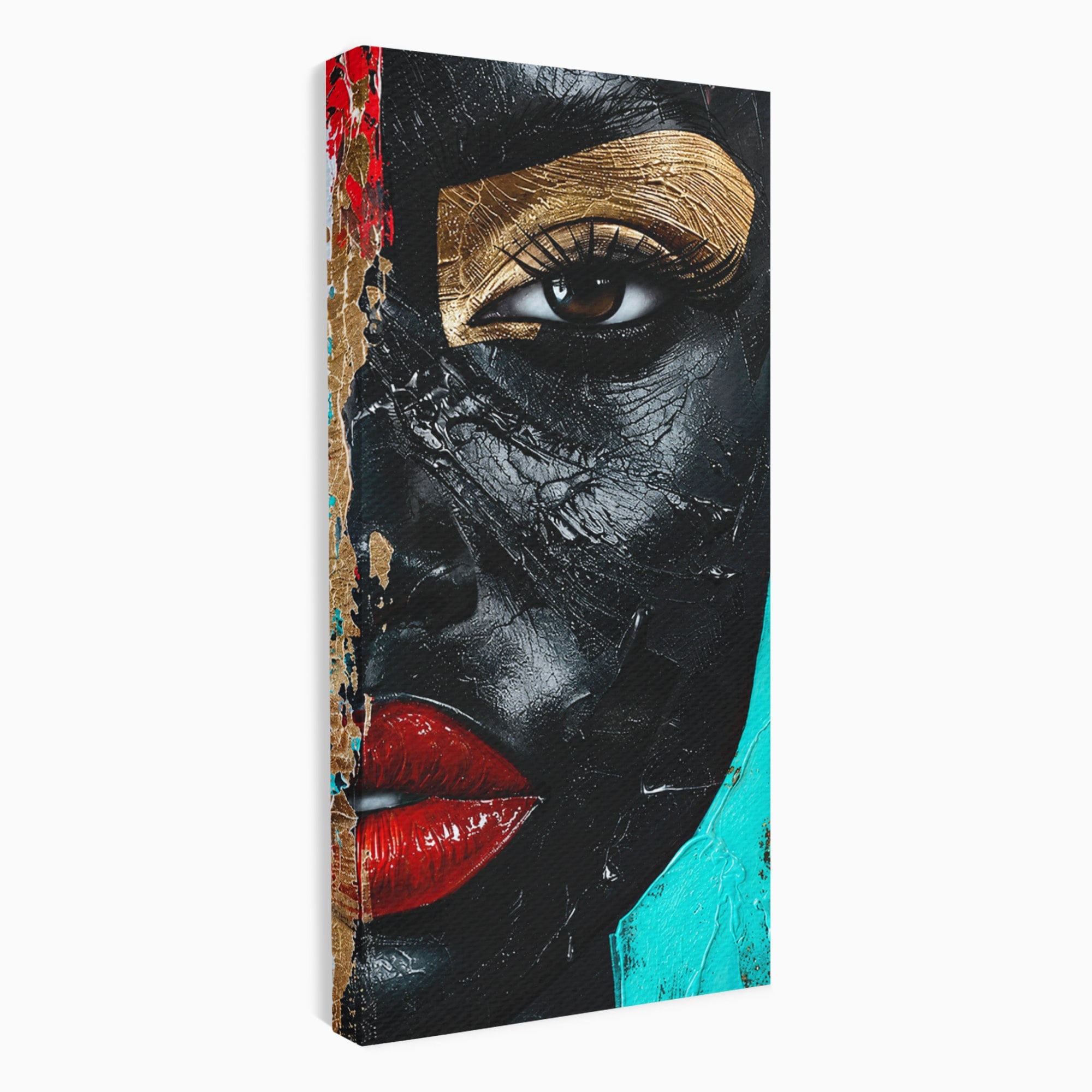 Tablou Canvas Premium LuxCanva® GV1051, Frumusete Rupta, Portret, Abstract, Modern, Emotie, Living, Culori Vibrante