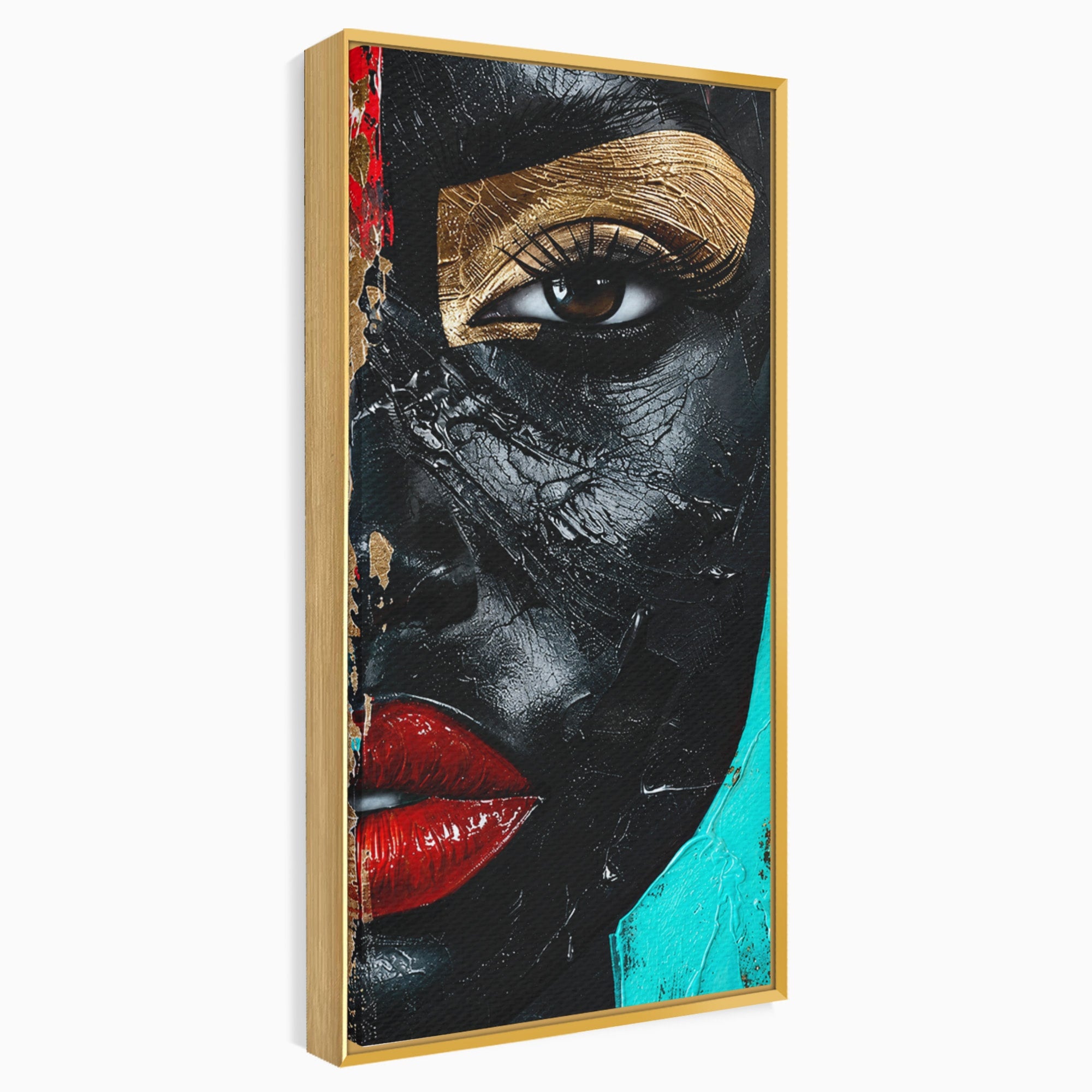 Tablou Canvas Premium LuxCanva® GV1051, Frumusete Rupta, Portret, Abstract, Modern, Emotie, Living, Culori Vibrante