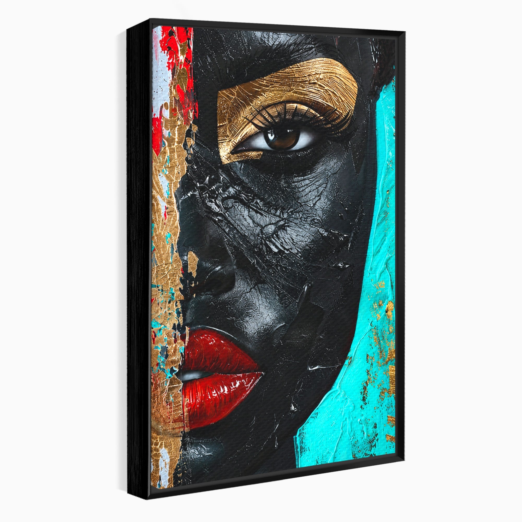 Tablou Canvas Premium LuxCanva® GV1051, Frumusete Rupta, Portret, Abstract, Modern, Emotie, Living, Culori Vibrante