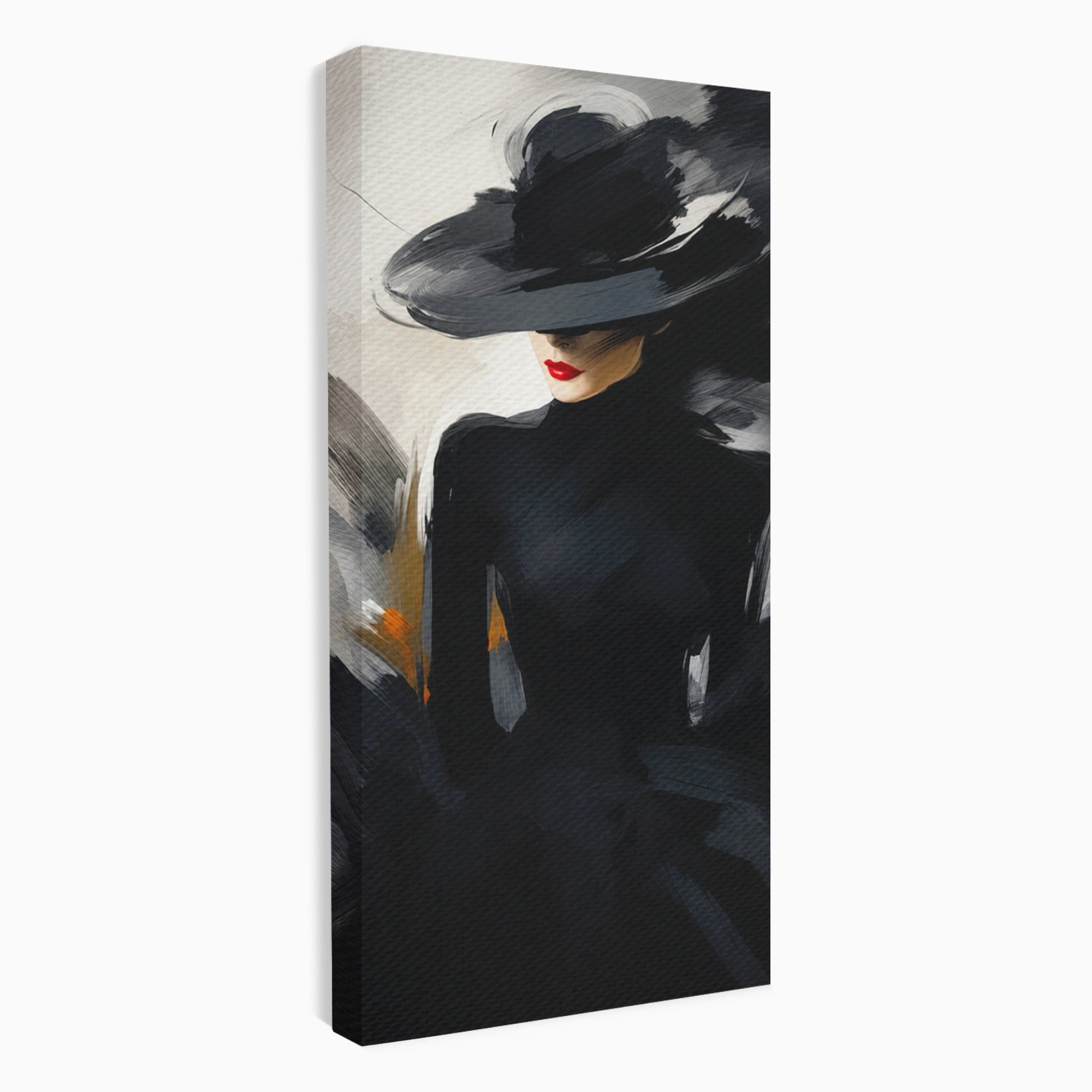 Tablou Canvas Premium LuxCanva® GV1052, Fascinatia Necunoscutului, Portret, Eleganta, Moda, Mister, Dormitor, Birou, Culori Vibrante