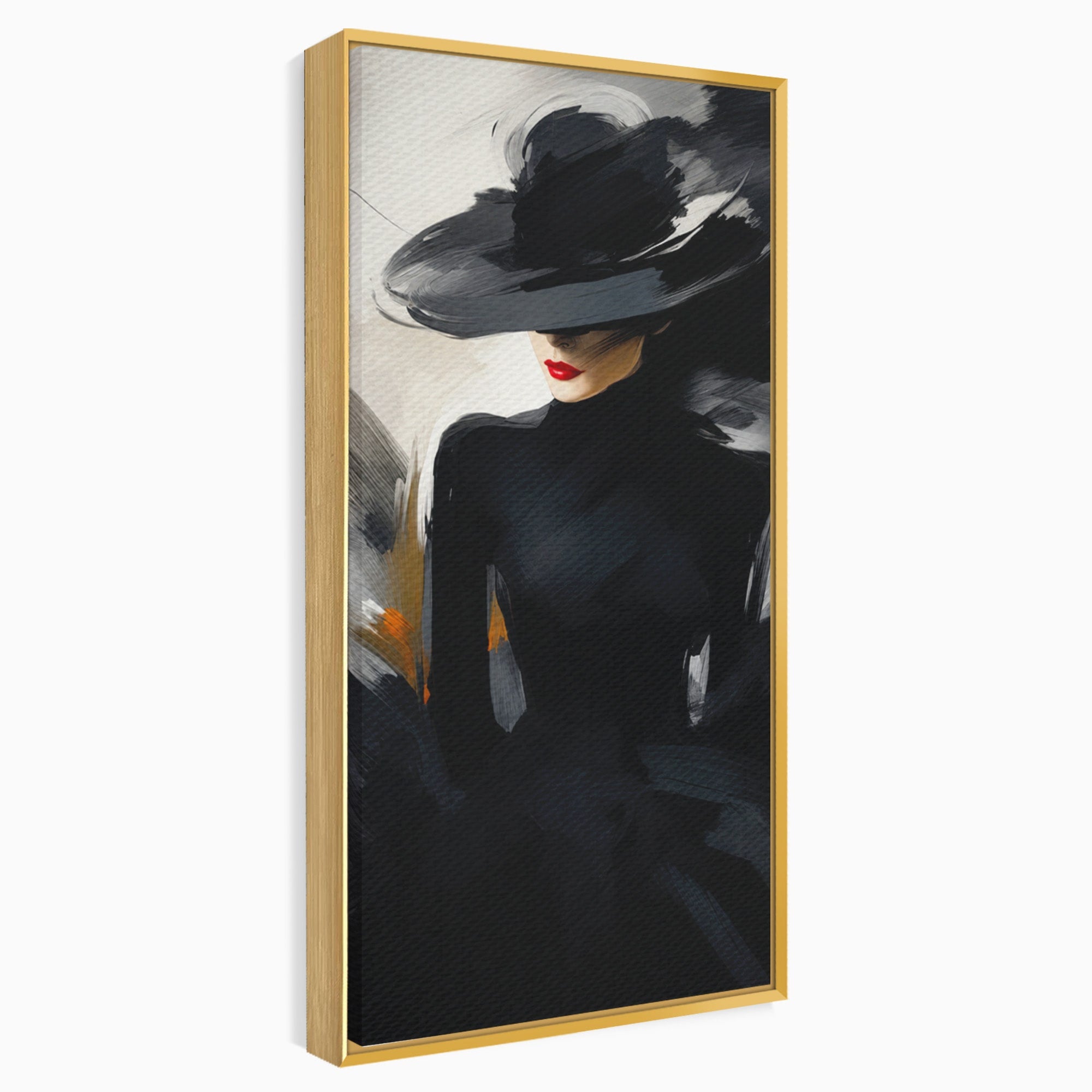Tablou Canvas Premium LuxCanva® GV1052, Fascinatia Necunoscutului, Portret, Eleganta, Moda, Mister, Dormitor, Birou, Culori Vibrante