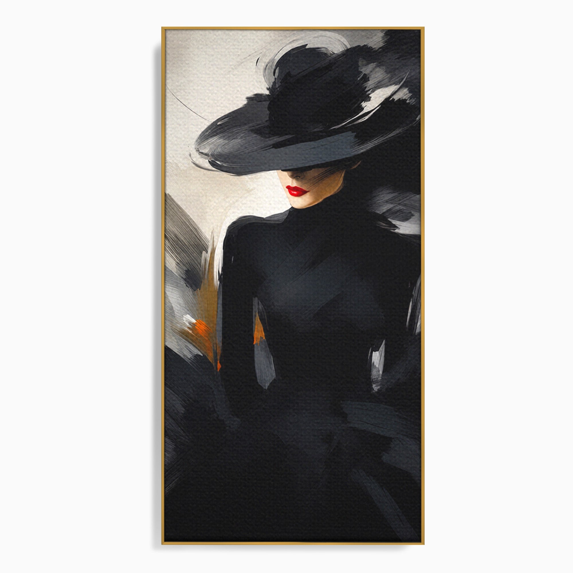 Tablou Canvas Premium LuxCanva® GV1052, Fascinatia Necunoscutului, Portret, Eleganta, Moda, Mister, Dormitor, Birou, Culori Vibrante