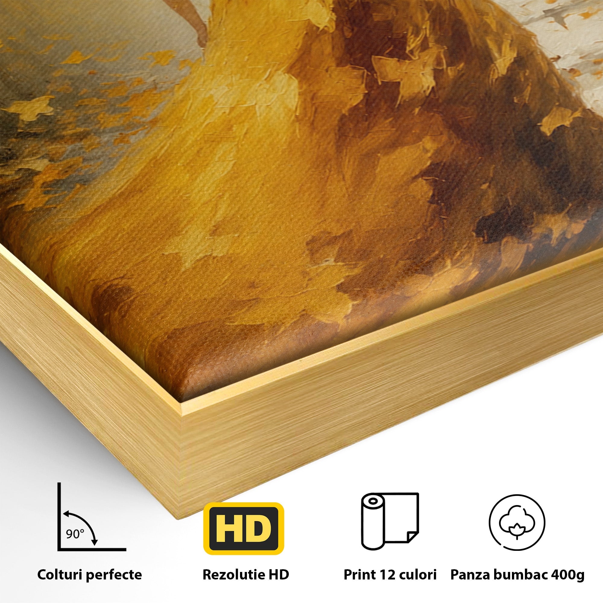 Tablou Canvas Premium LuxCanva® GV1053, Poezia Frunzelor, Femeie, Padure, Toamna, Eleganta, Mister, Living, Dormitor, Culori Vibrante