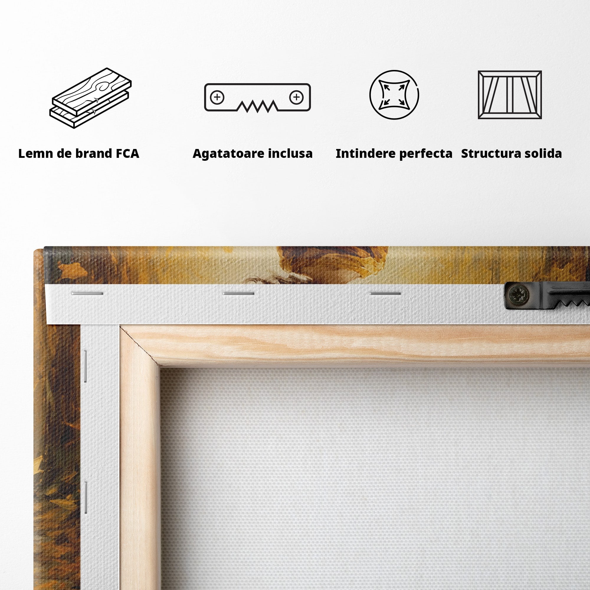 Tablou Canvas Premium LuxCanva® GV1053, Poezia Frunzelor, Femeie, Padure, Toamna, Eleganta, Mister, Living, Dormitor, Culori Vibrante