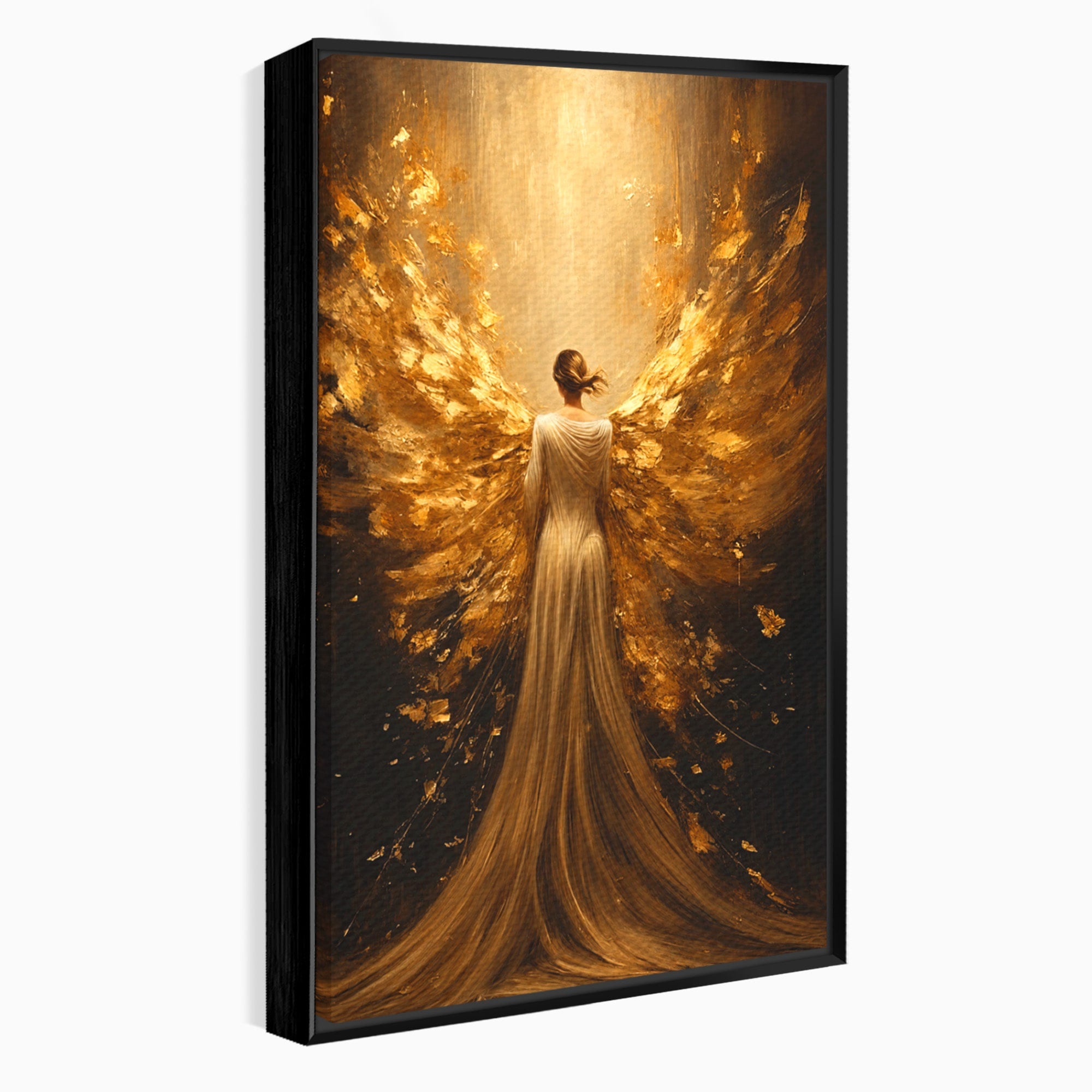 Tablou Canvas Premium LuxCanva® GV1054, Ingerul Renasterii, Inger, Aripi, Elegant, Spiritualitate, Living, Culori Vibrante